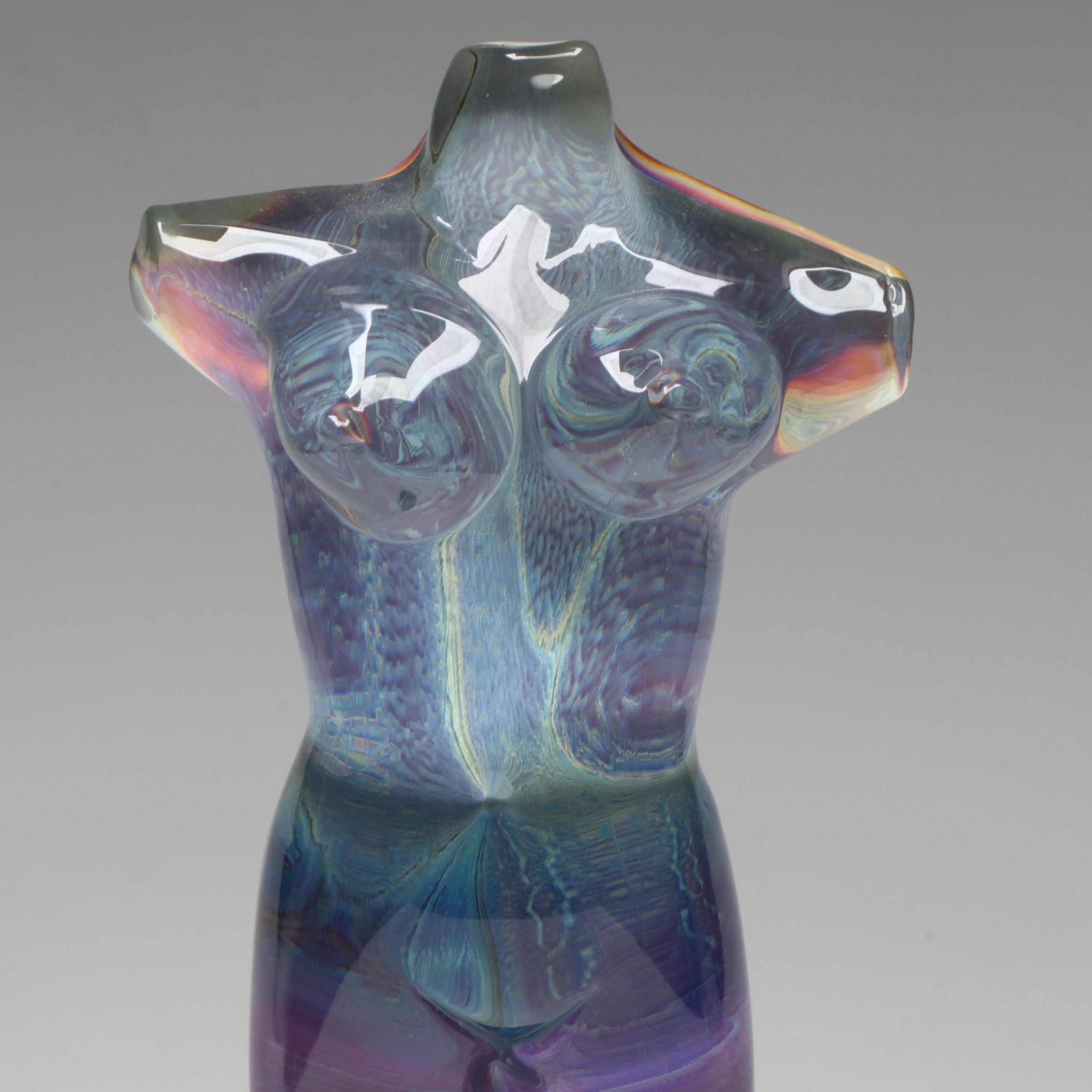 Oscar Zanetti Murano Art Glass Female Torso, Late 20th/Early 21st Century