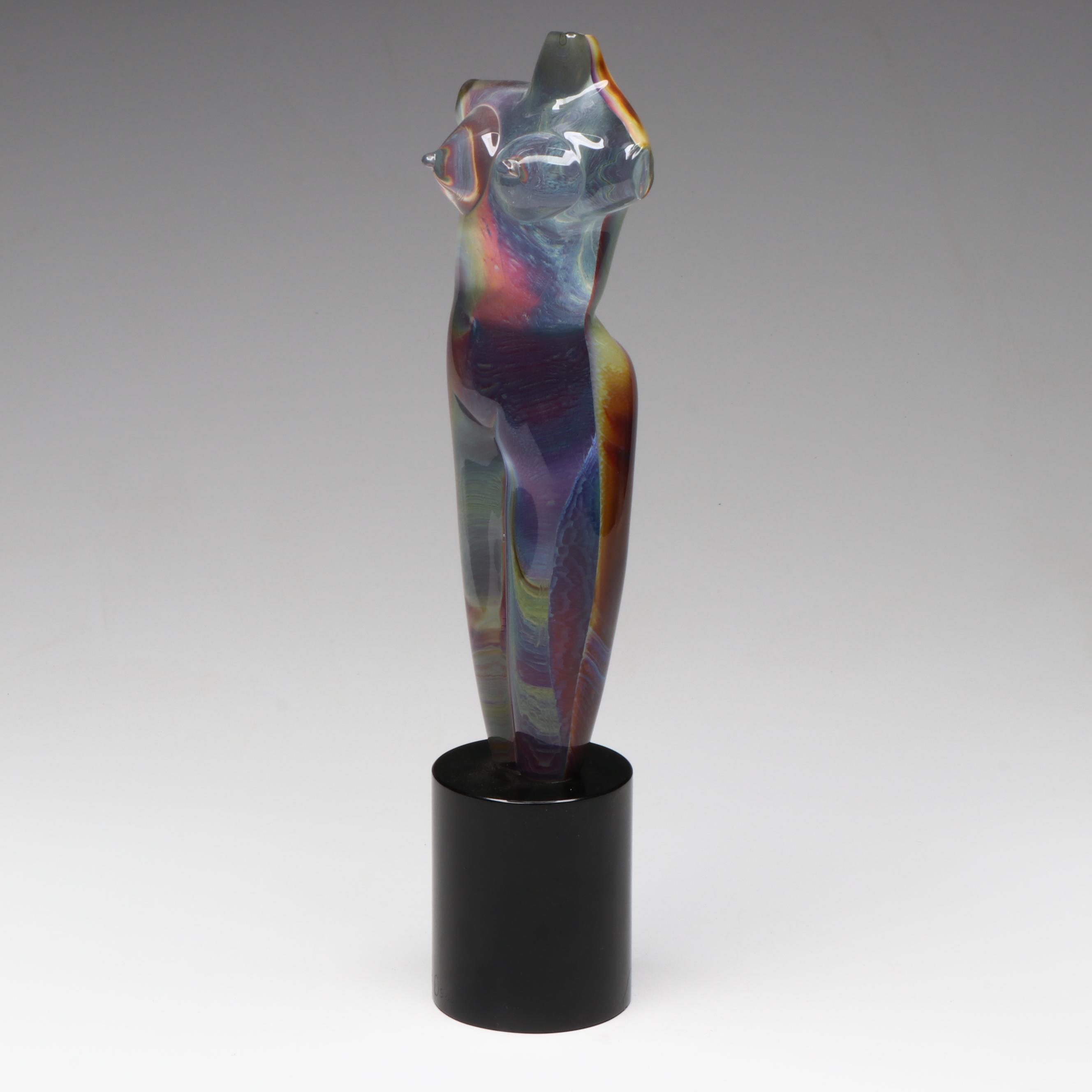Oscar Zanetti Murano Art Glass Female Torso, Late 20th/Early 21st Century