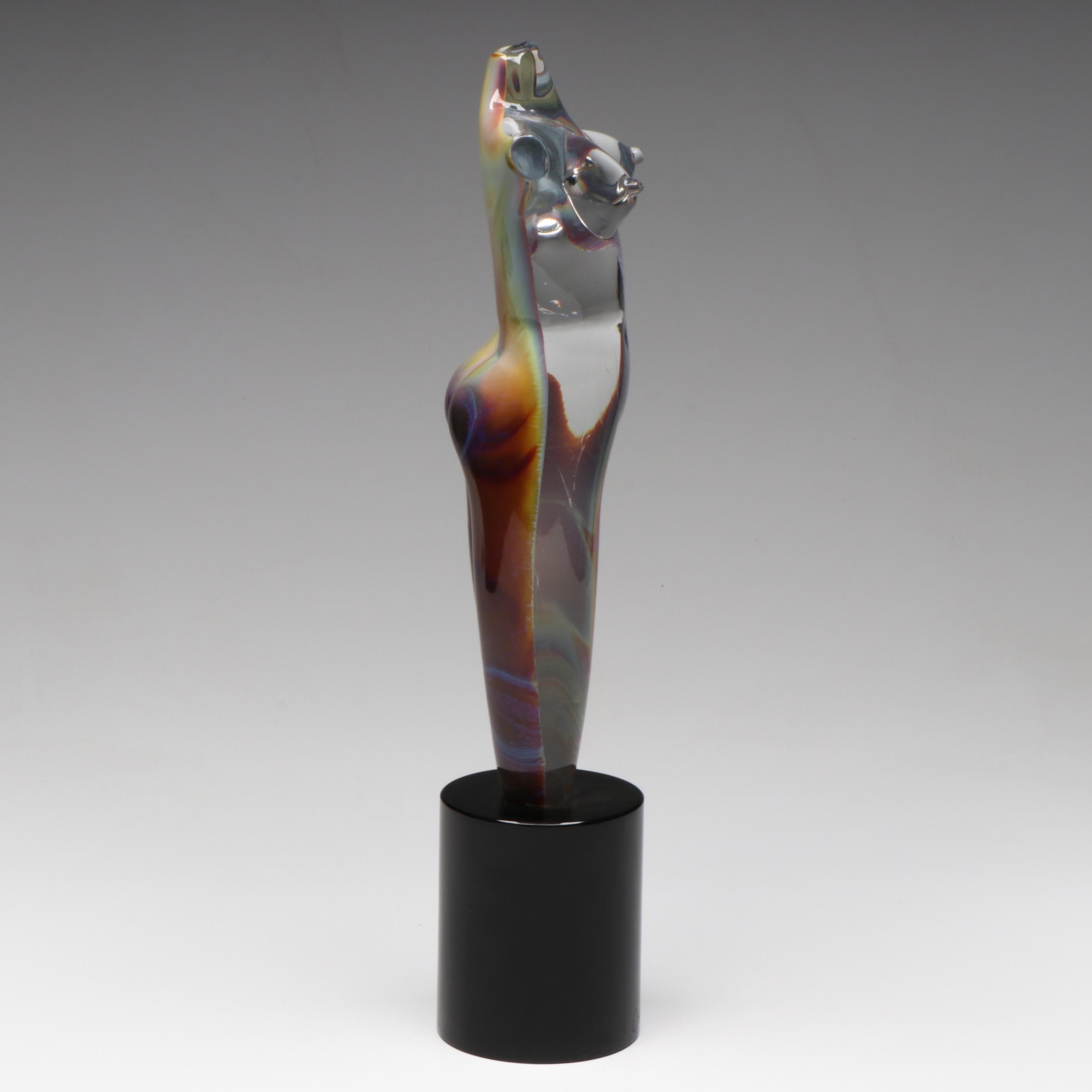 Oscar Zanetti Murano Art Glass Female Torso, Late 20th/Early 21st Century