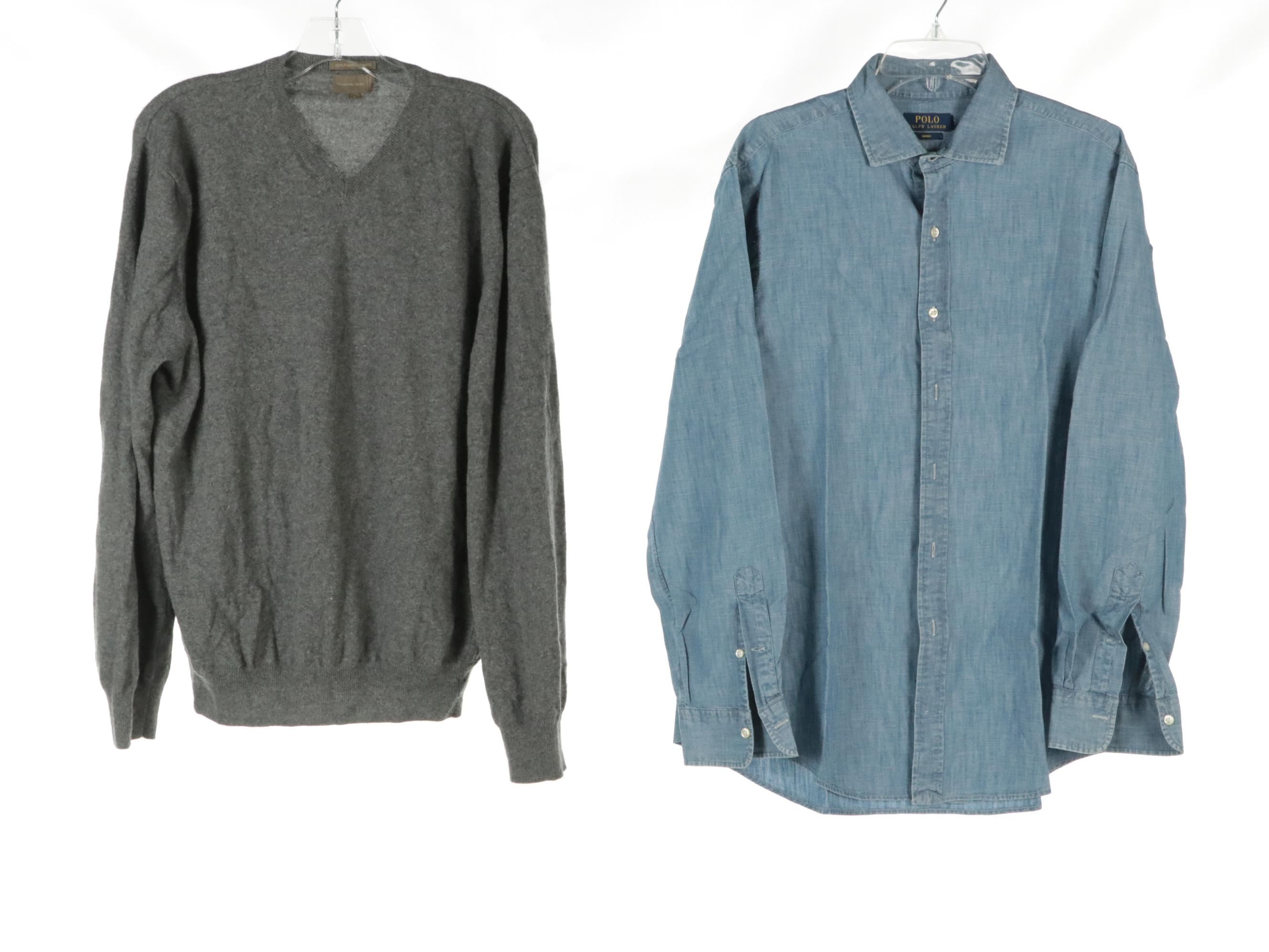 Men's Mantovani Studio Cashmere Sweater, Polo Ralph Lauren Pants and Top W/ More