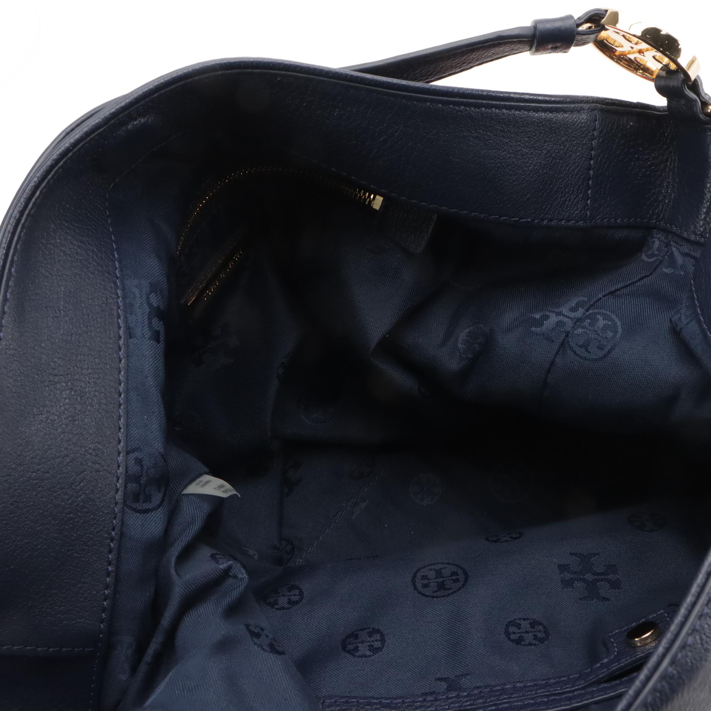 Tory Burch Duet Stripe Hobo Two-Way Bag in Red, White and Blue Leather, With Tag