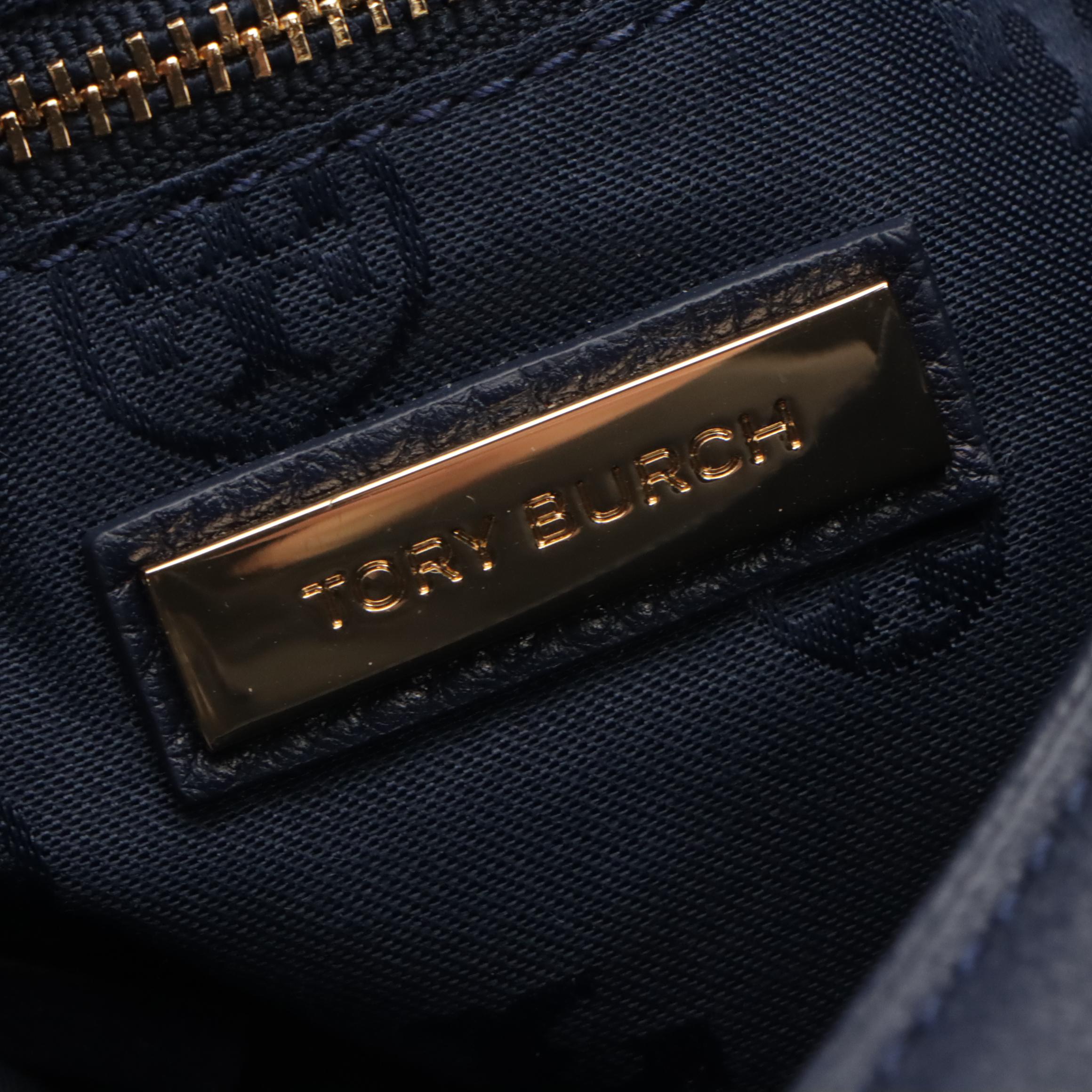 Tory Burch Duet Stripe Hobo Two-Way Bag in Red, White and Blue Leather, With Tag