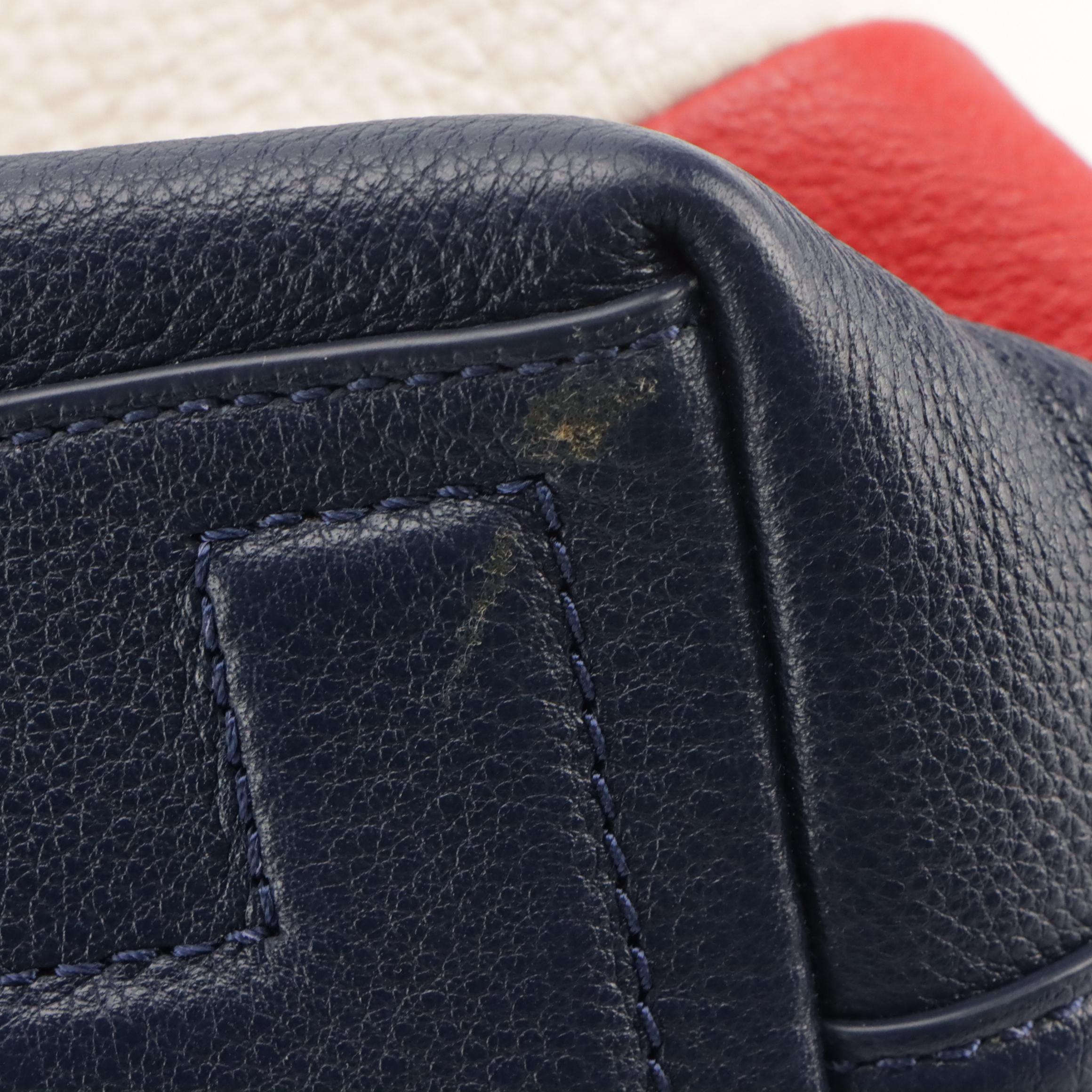 Tory Burch Duet Stripe Hobo Two-Way Bag in Red, White and Blue Leather, With Tag