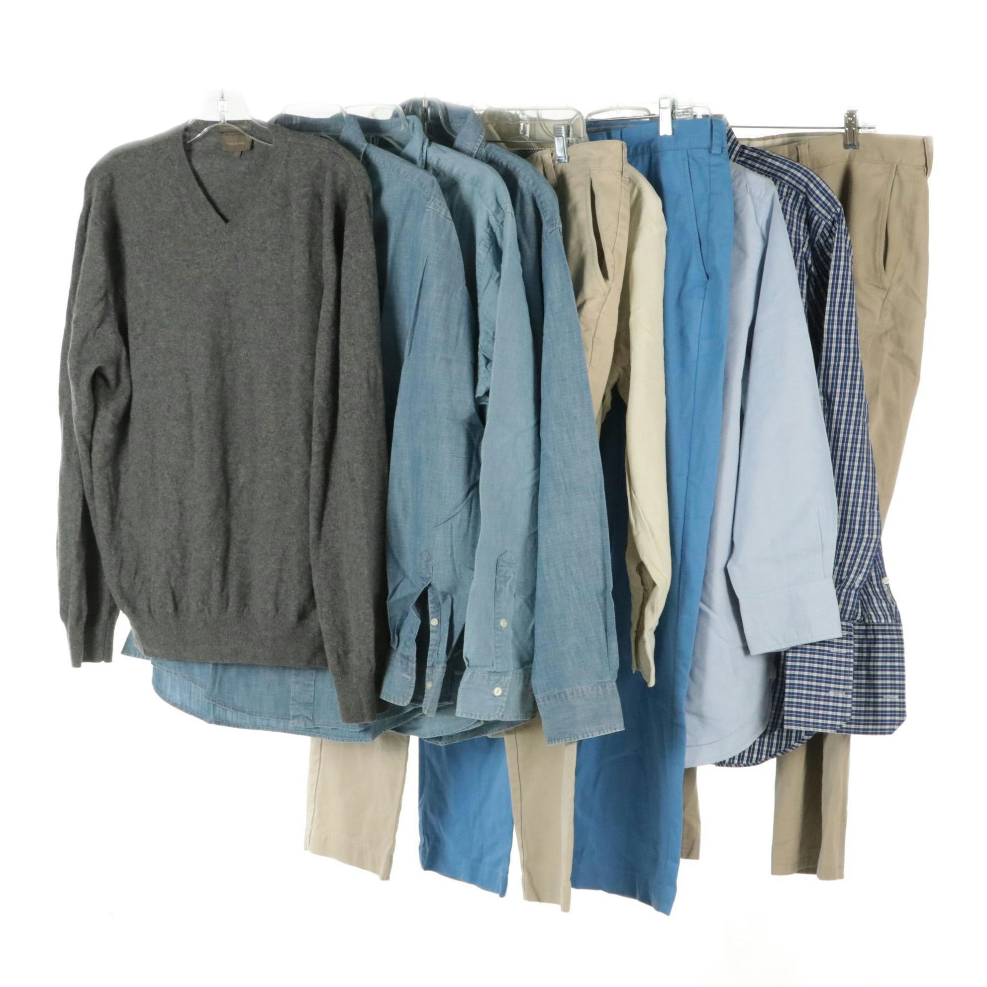 Men's Mantovani Studio Cashmere Sweater, Polo Ralph Lauren Pants and Top W/ More