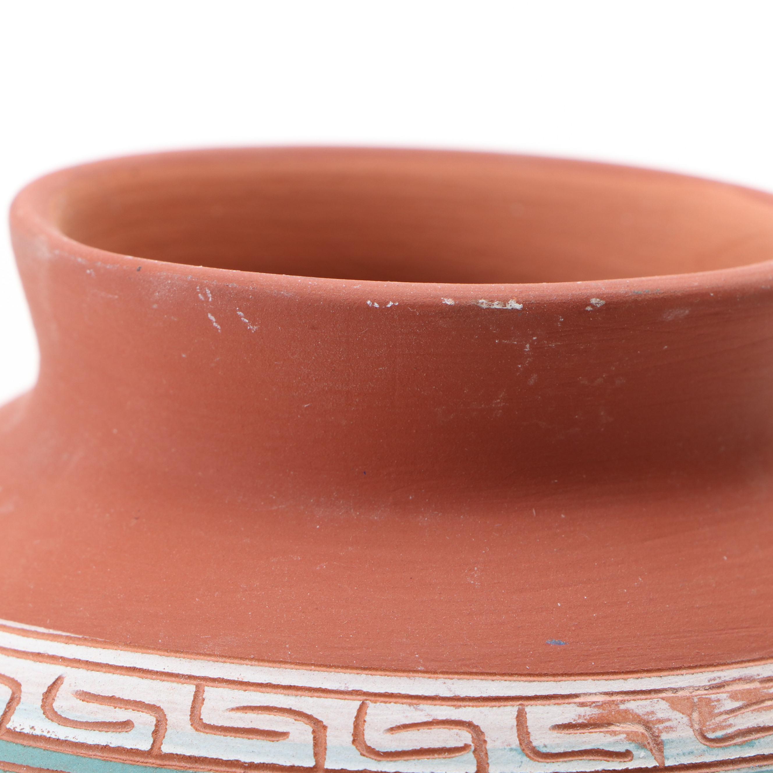 Navajo Vase Hand-Painted and Etched Vase