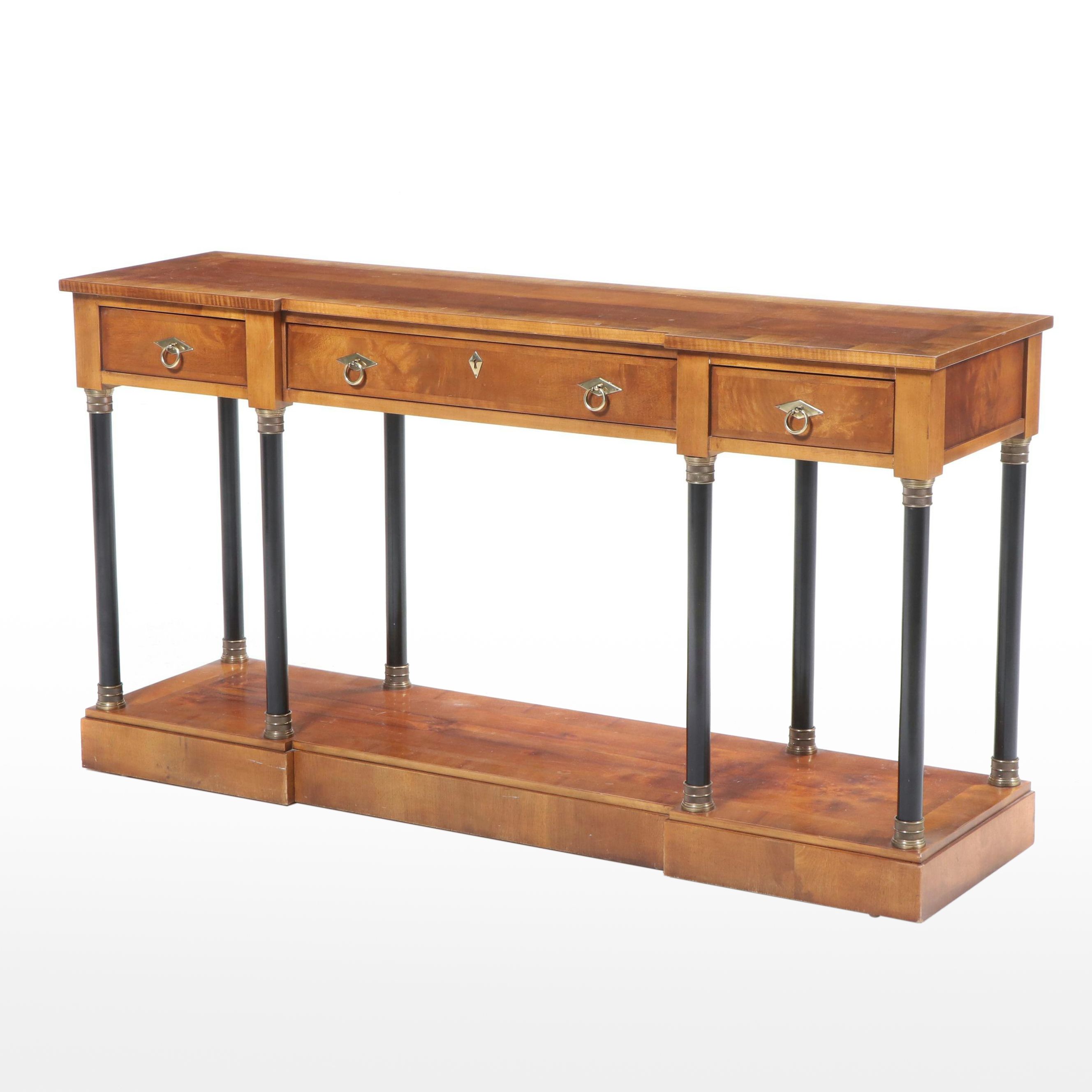Raymond Sobota for Century "Capuan" Biedermeier Style Three-Drawer Console Table