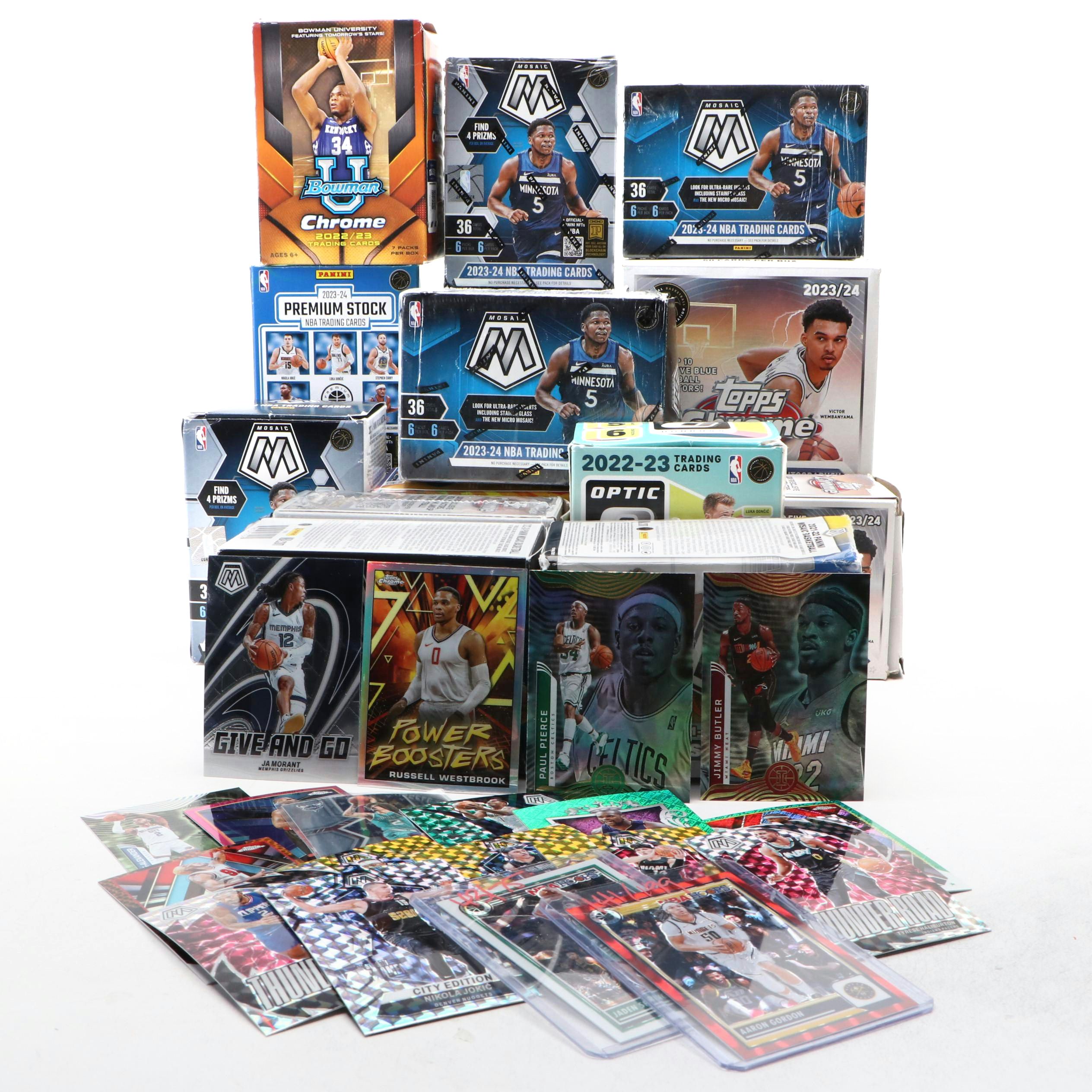 Topps Chrome with Other Basketball Cards Featuring Nikola Jokić and More, 2020s