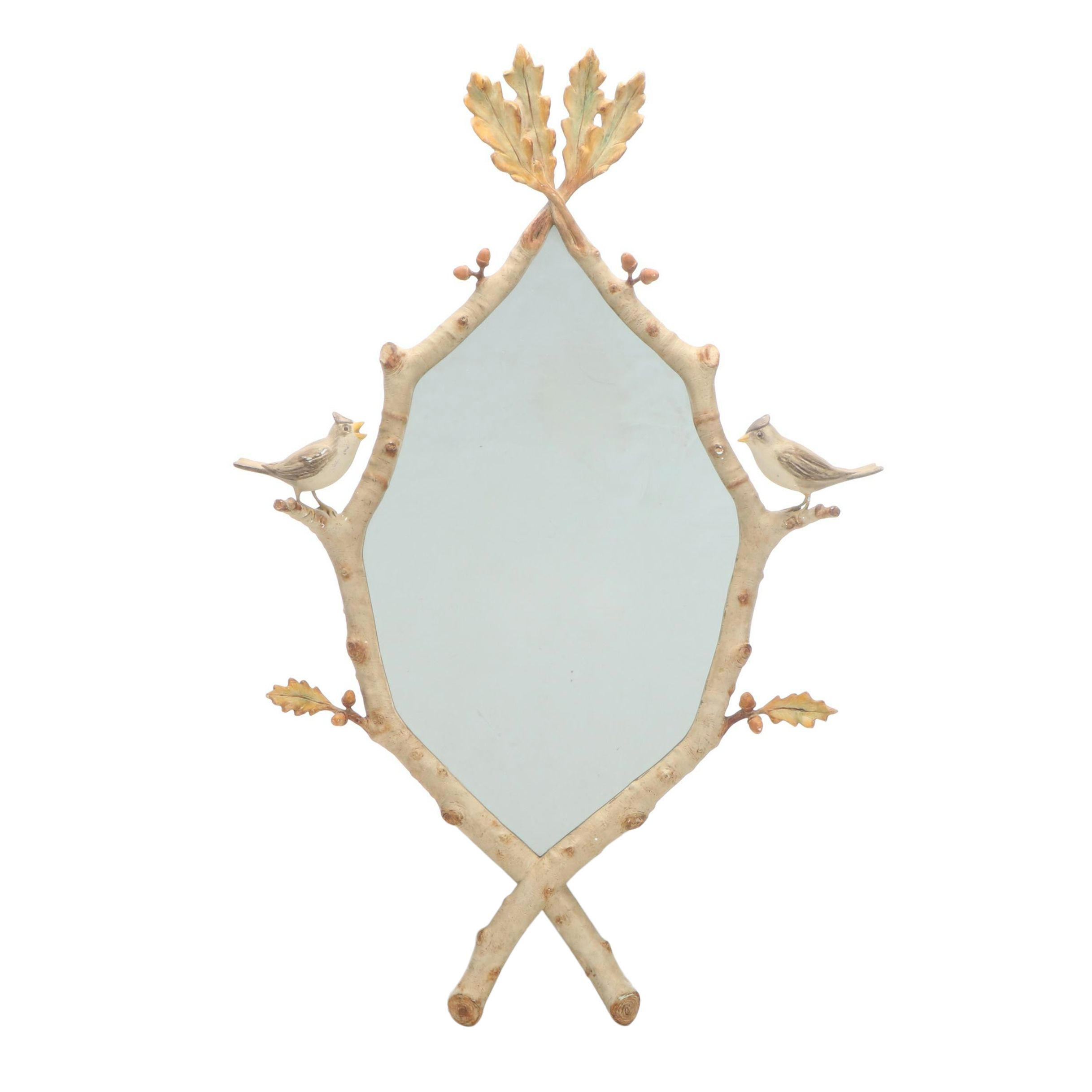 Carvers' Guild "Songbirds" Wooden Carved Wall Mirror