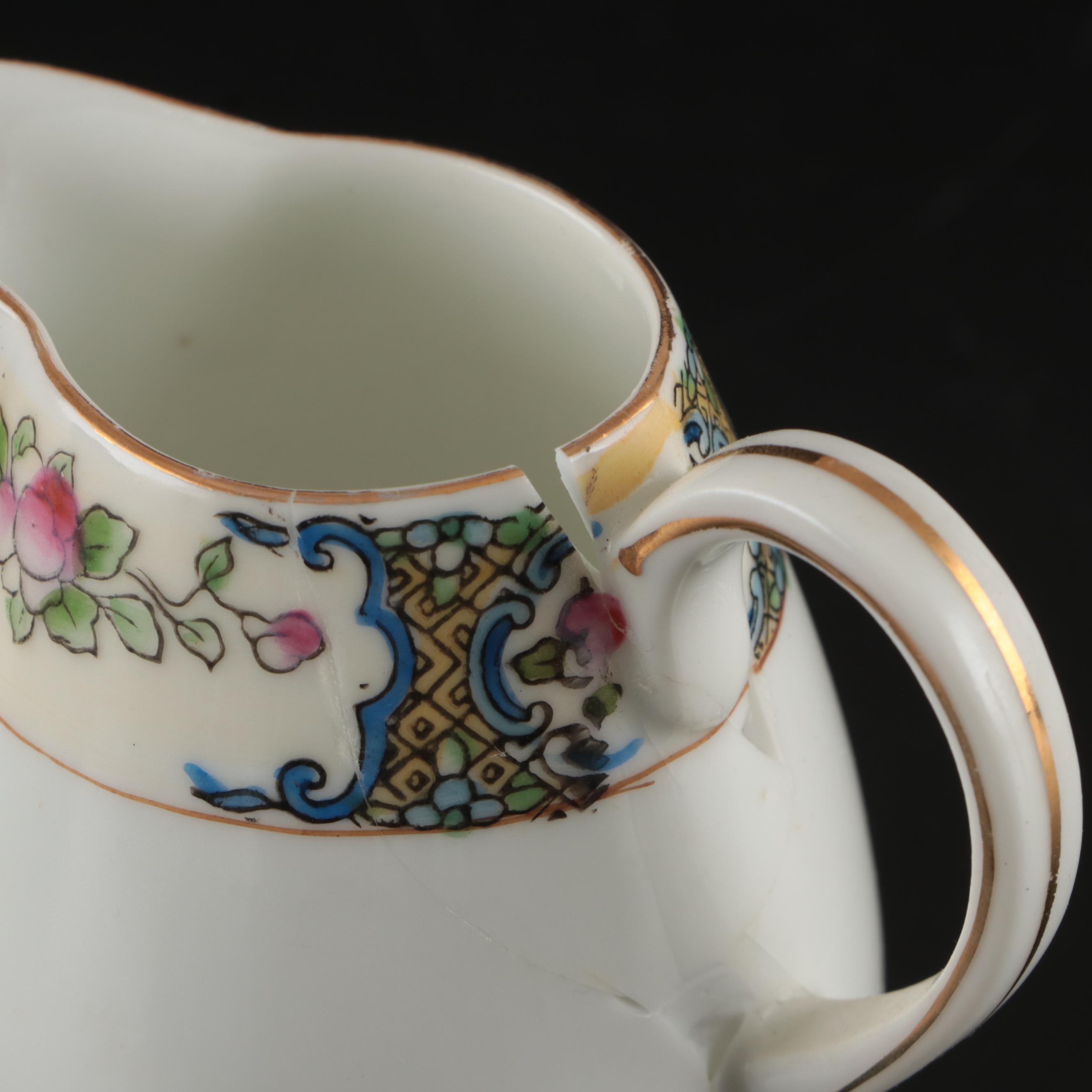 Hall's "Rose Parade" Casserole Dish and Child's Partial Tea Set