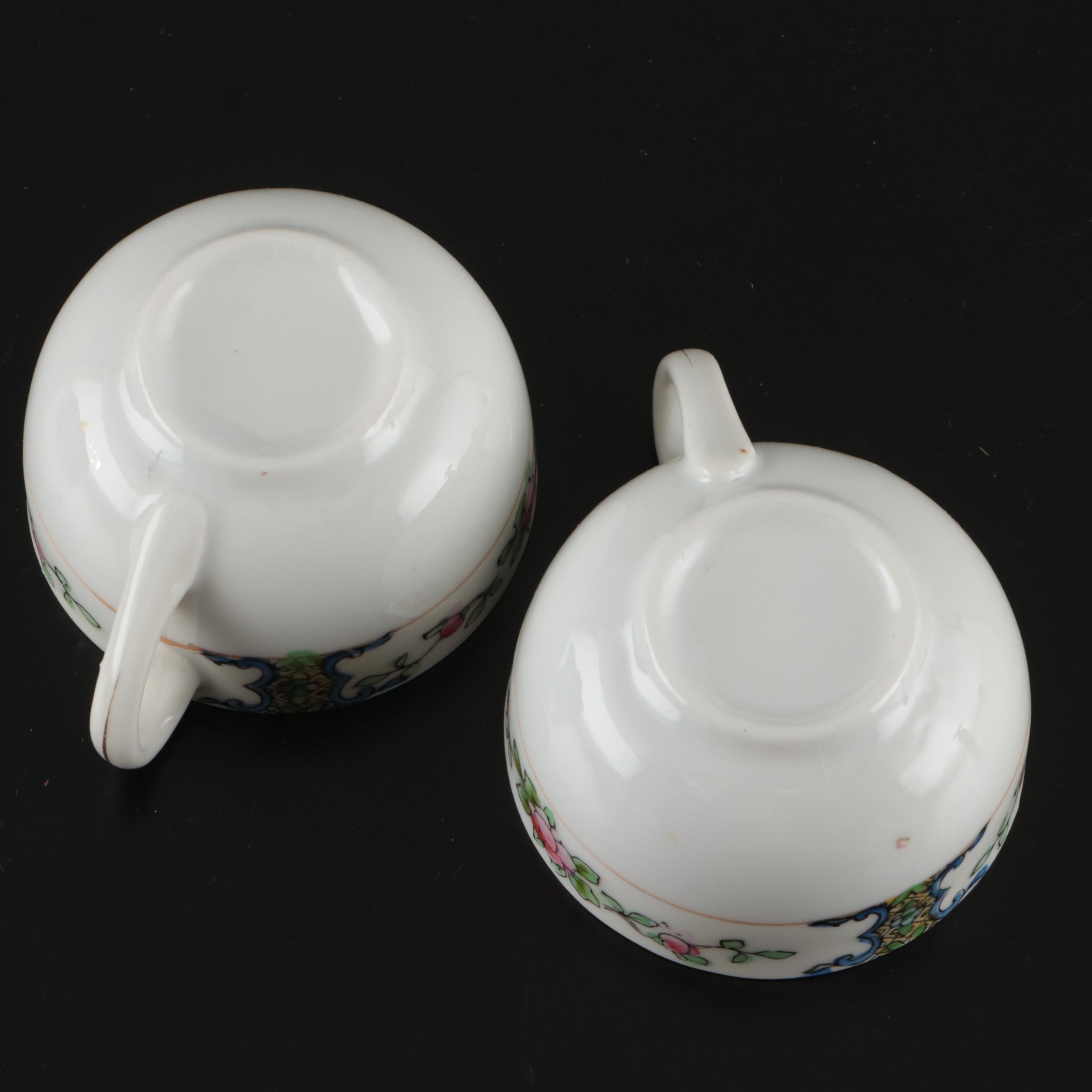 Hall's "Rose Parade" Casserole Dish and Child's Partial Tea Set