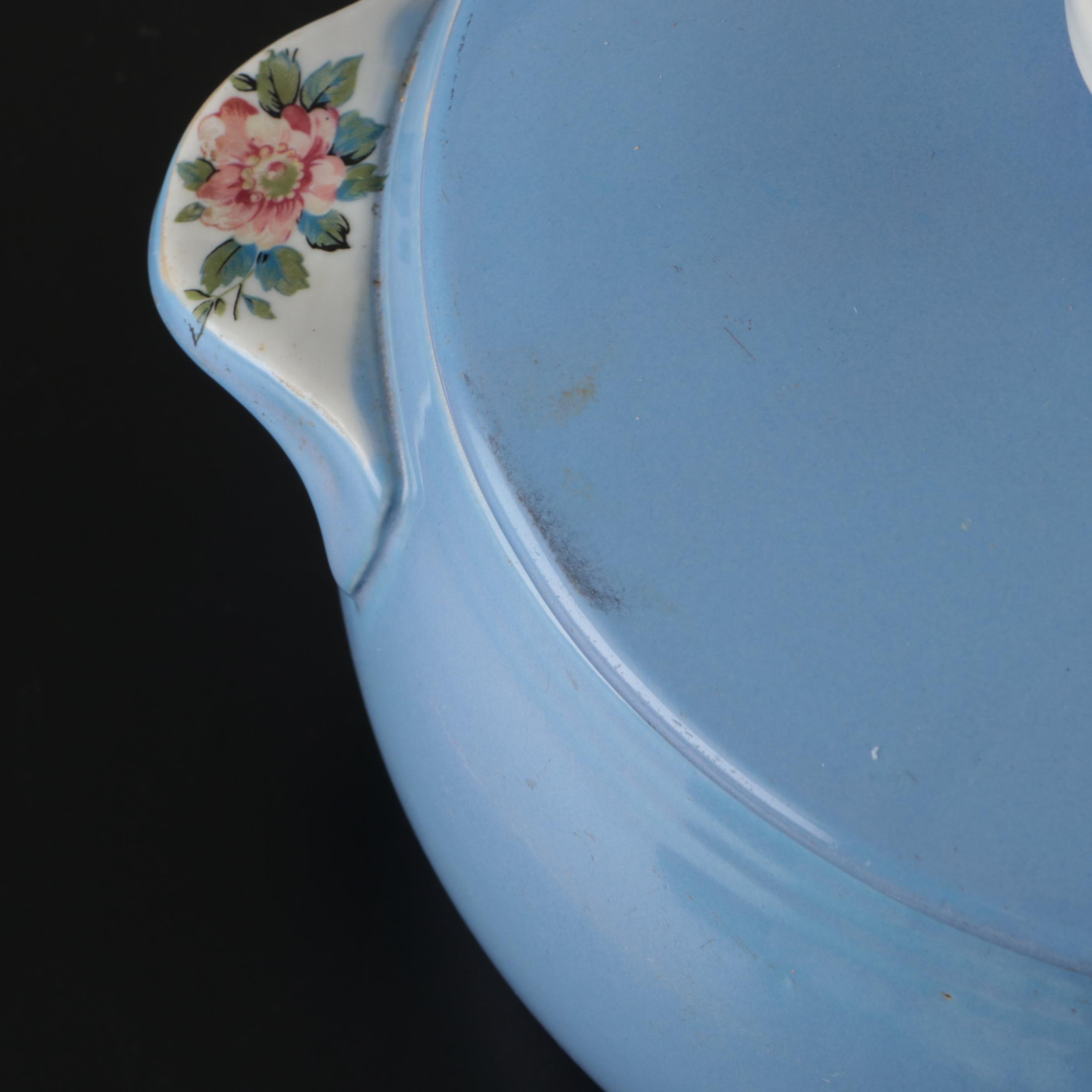 Hall's "Rose Parade" Casserole Dish and Child's Partial Tea Set