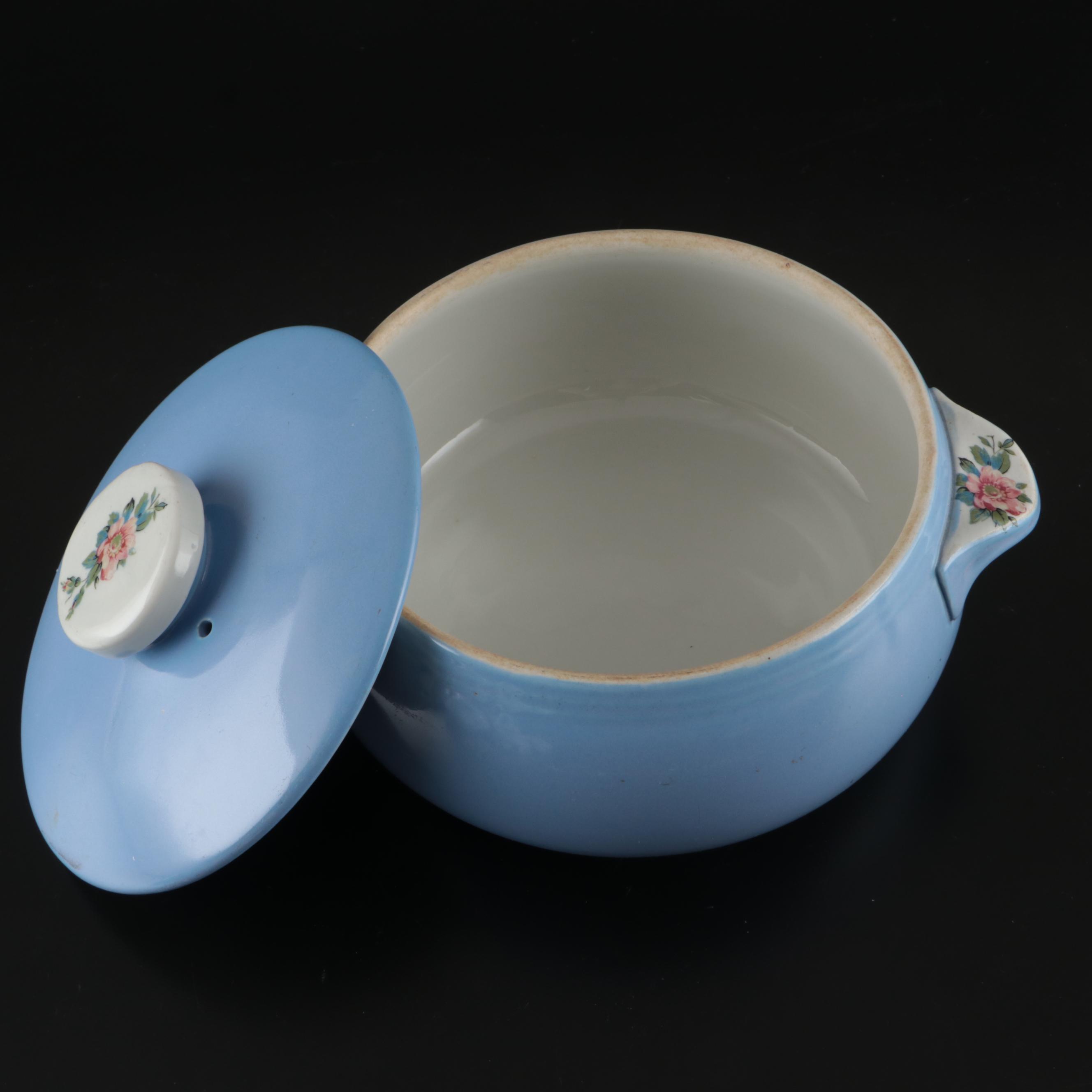 Hall's "Rose Parade" Casserole Dish and Child's Partial Tea Set