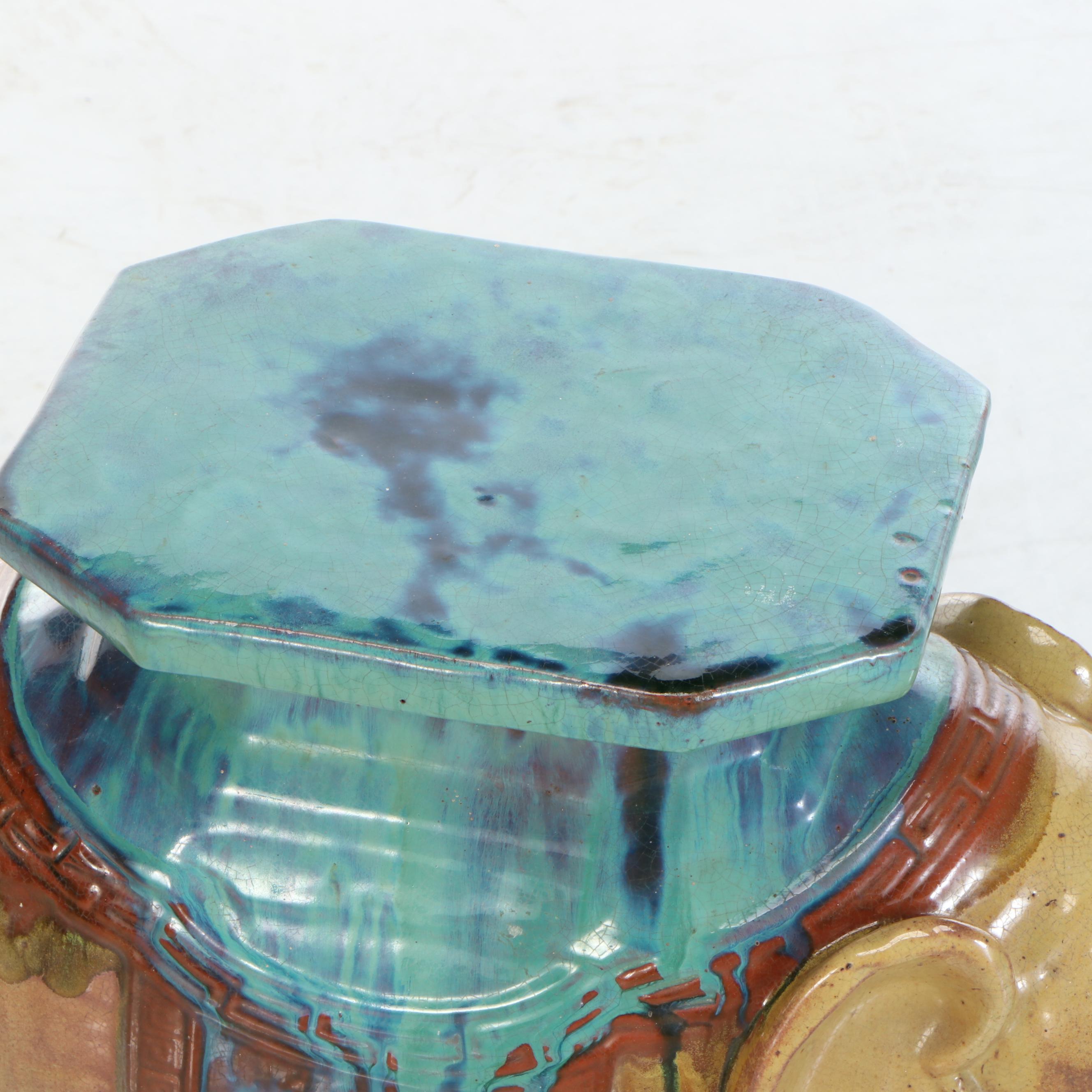 Chinese Sancai Glazed Ceramic Elephant Stool