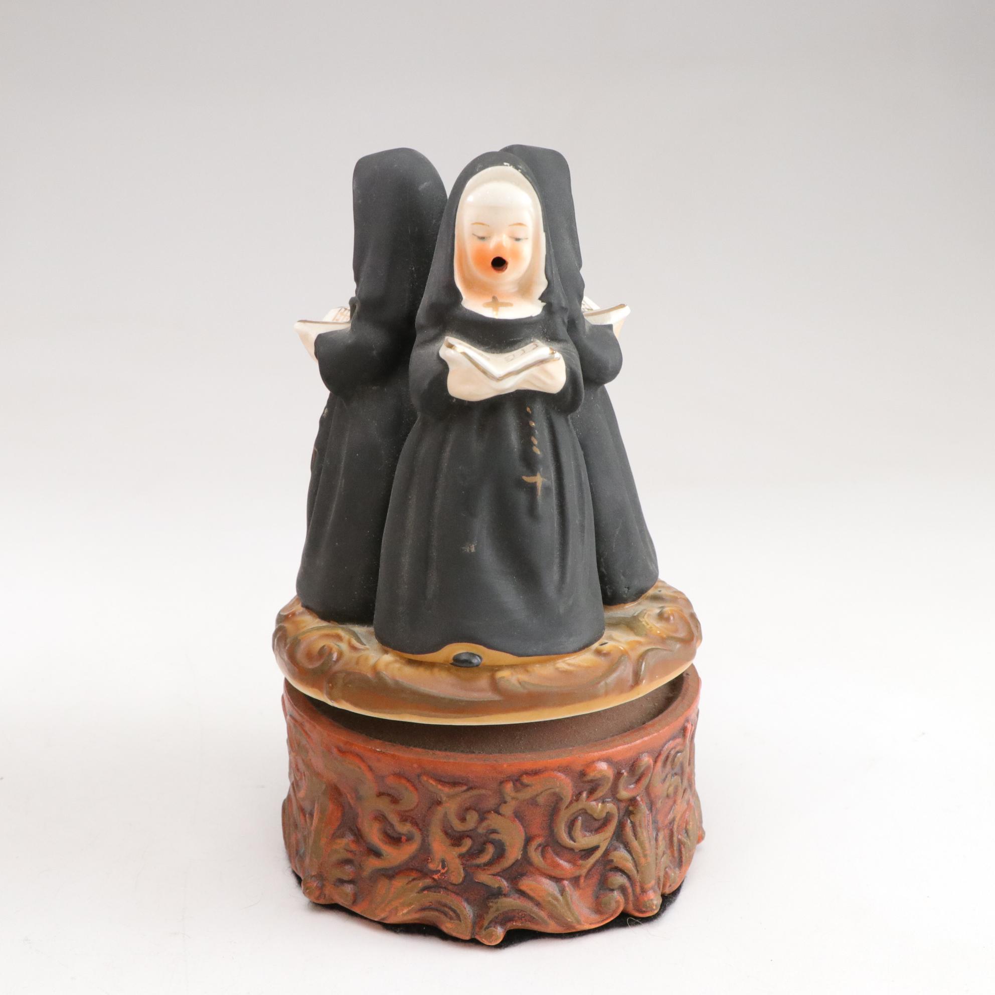 Nun Dolls & Music Box, Mid-20th Century