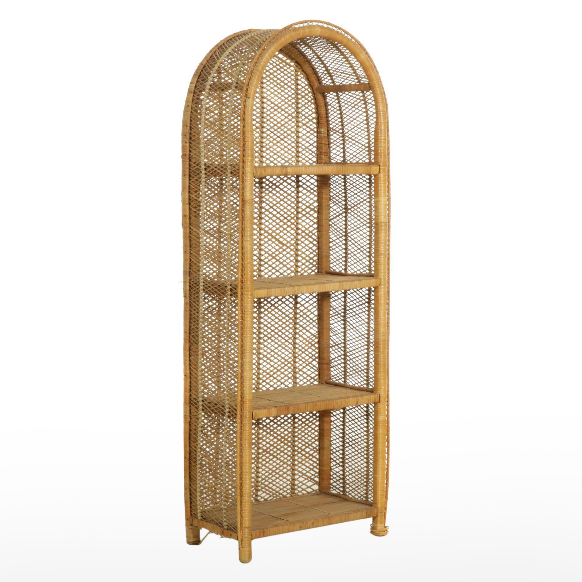 Split Bamboo Curio Shelf, Late 20th Century