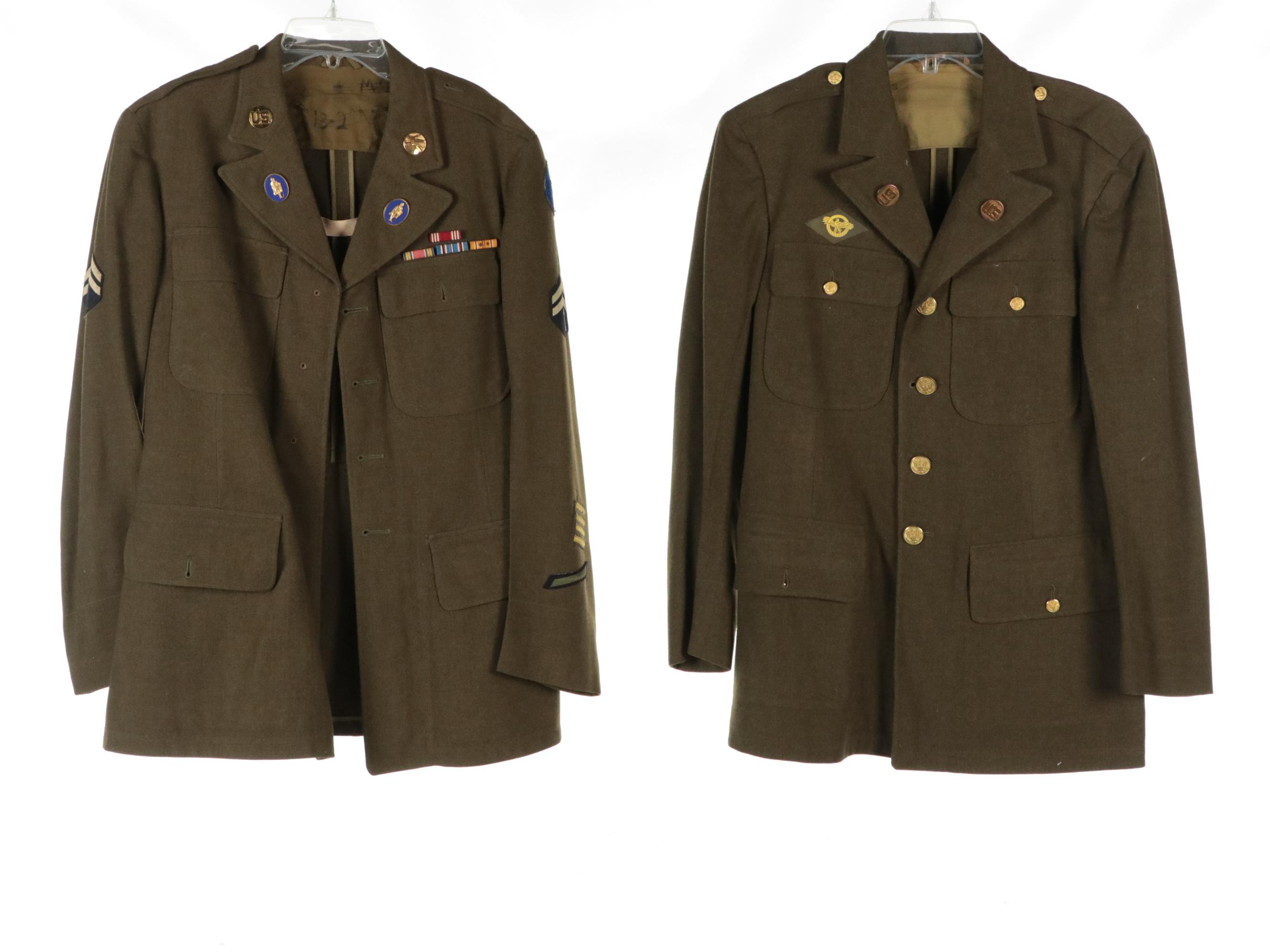 WWII Era and Post WWII Era US Army Service Uniforms