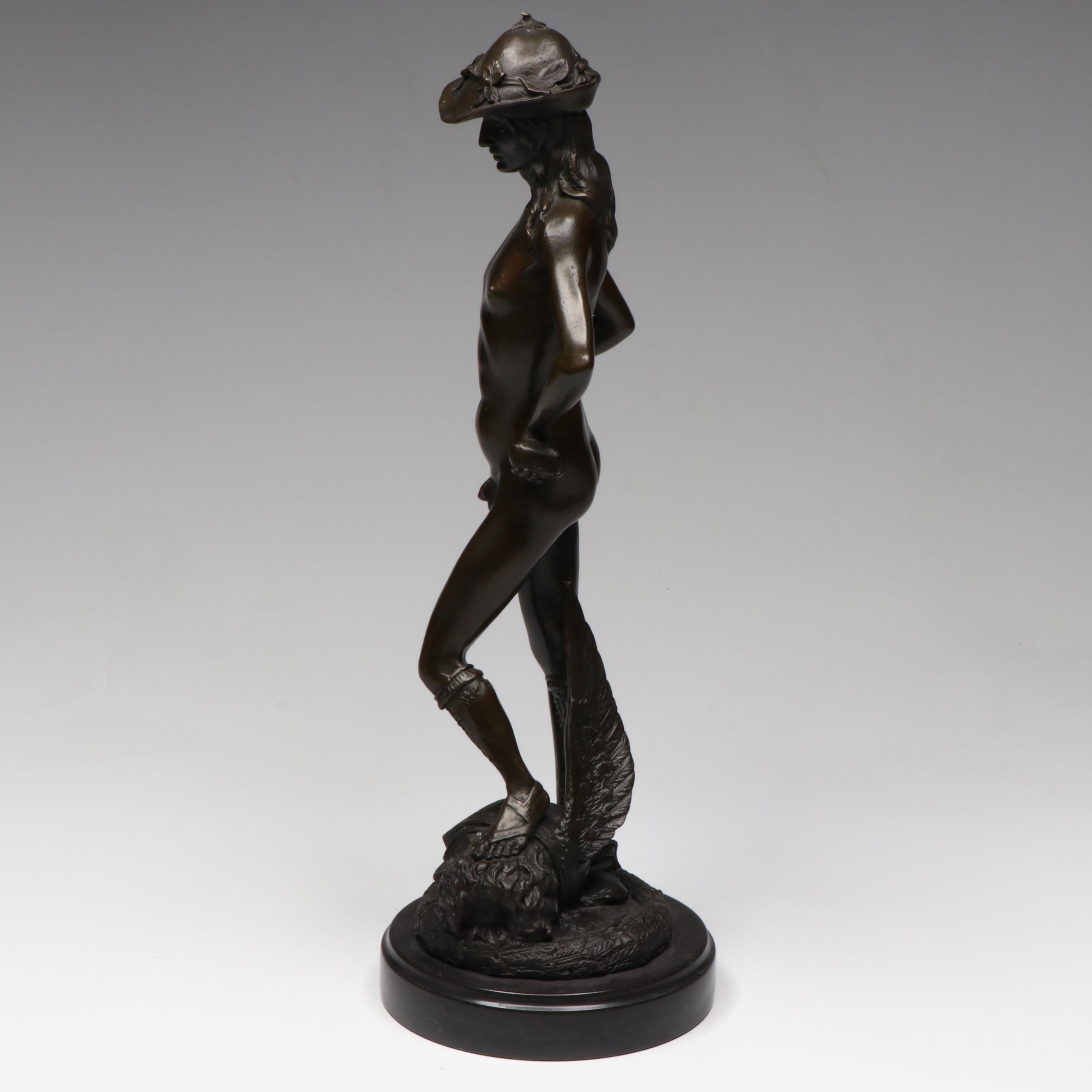 After Donatello "David" Bronze Sculpture