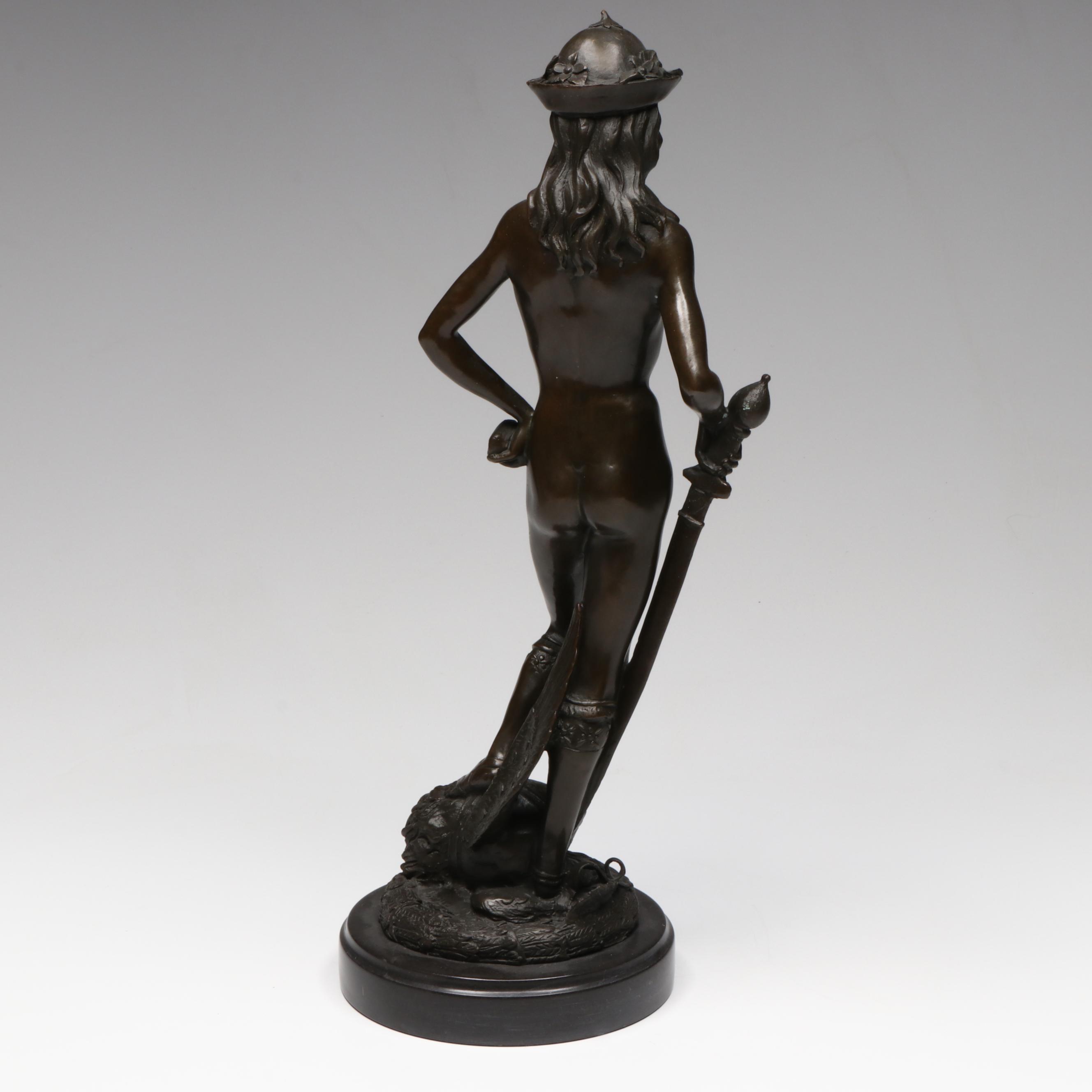After Donatello "David" Bronze Sculpture
