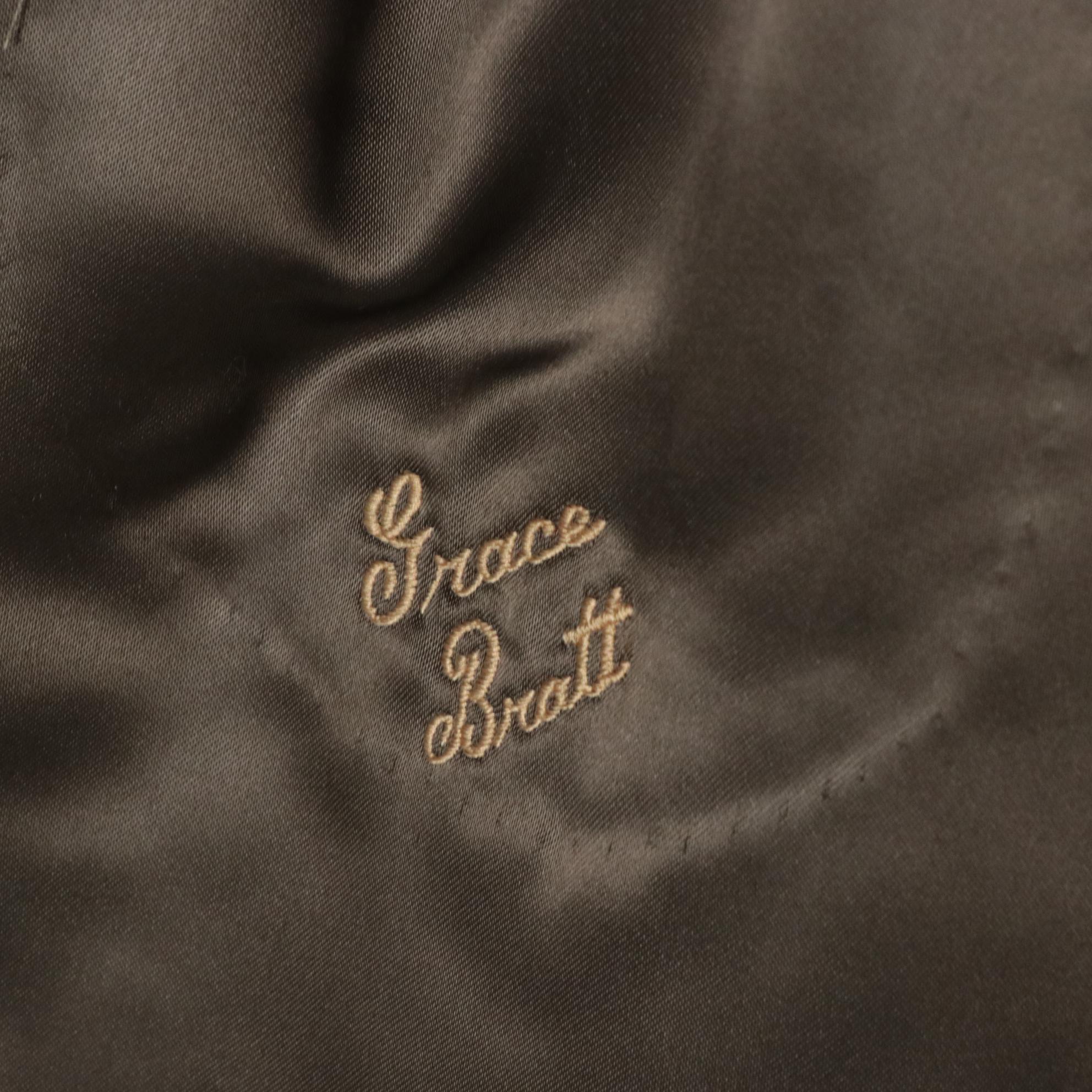 Patchwork Muskrat Fur Stroller with Raccoon Fur Collar from Mano Swartz