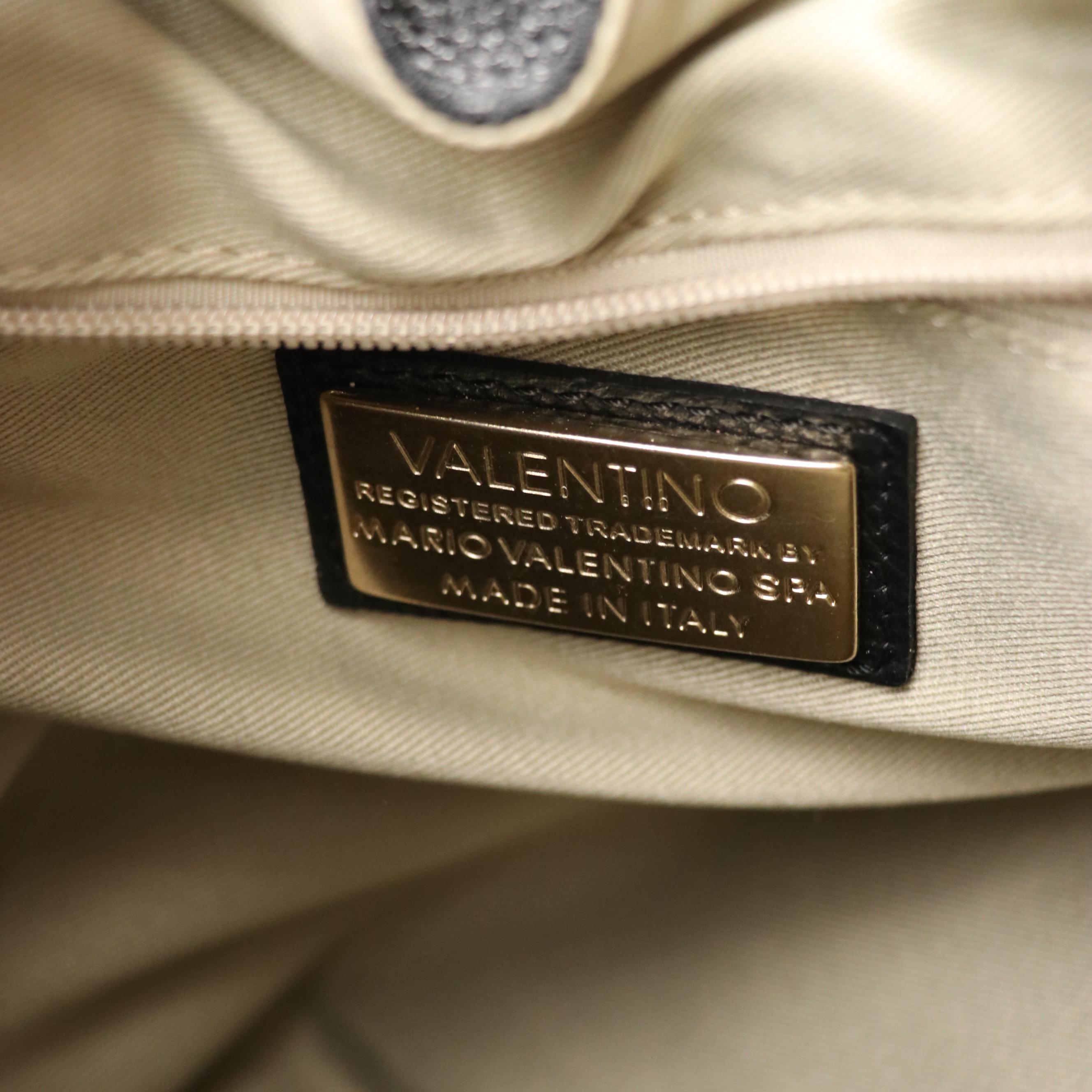 Valentino by Mario Valentino Spa Drawstring Backpack in Studded Black Leather