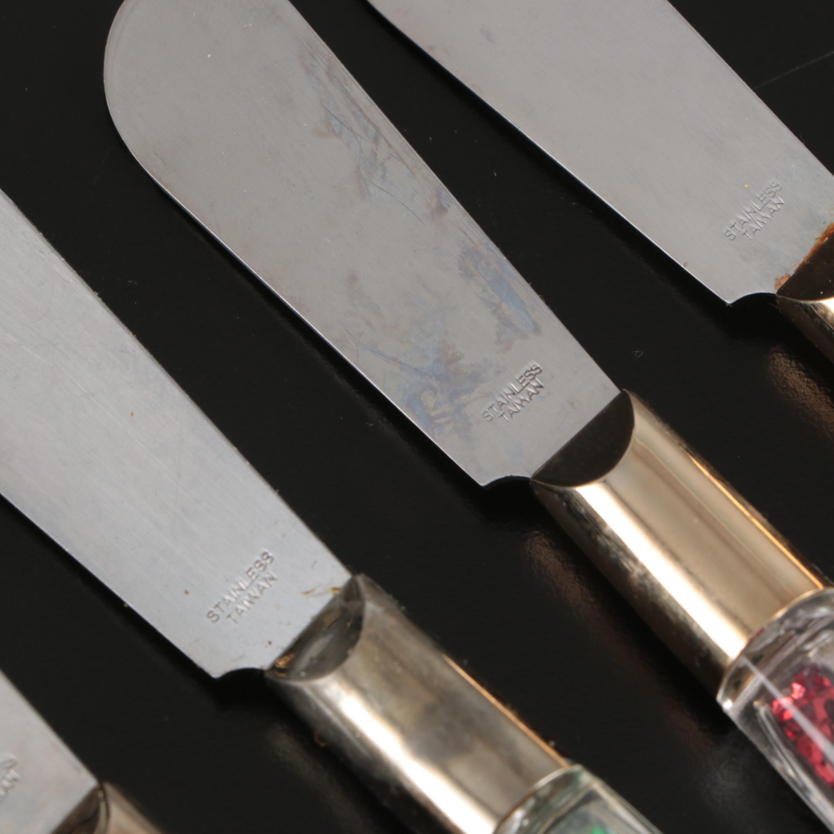 Home Lifestyles Floral Cheese Spreads with Glass Ice Bucket and Other Barware