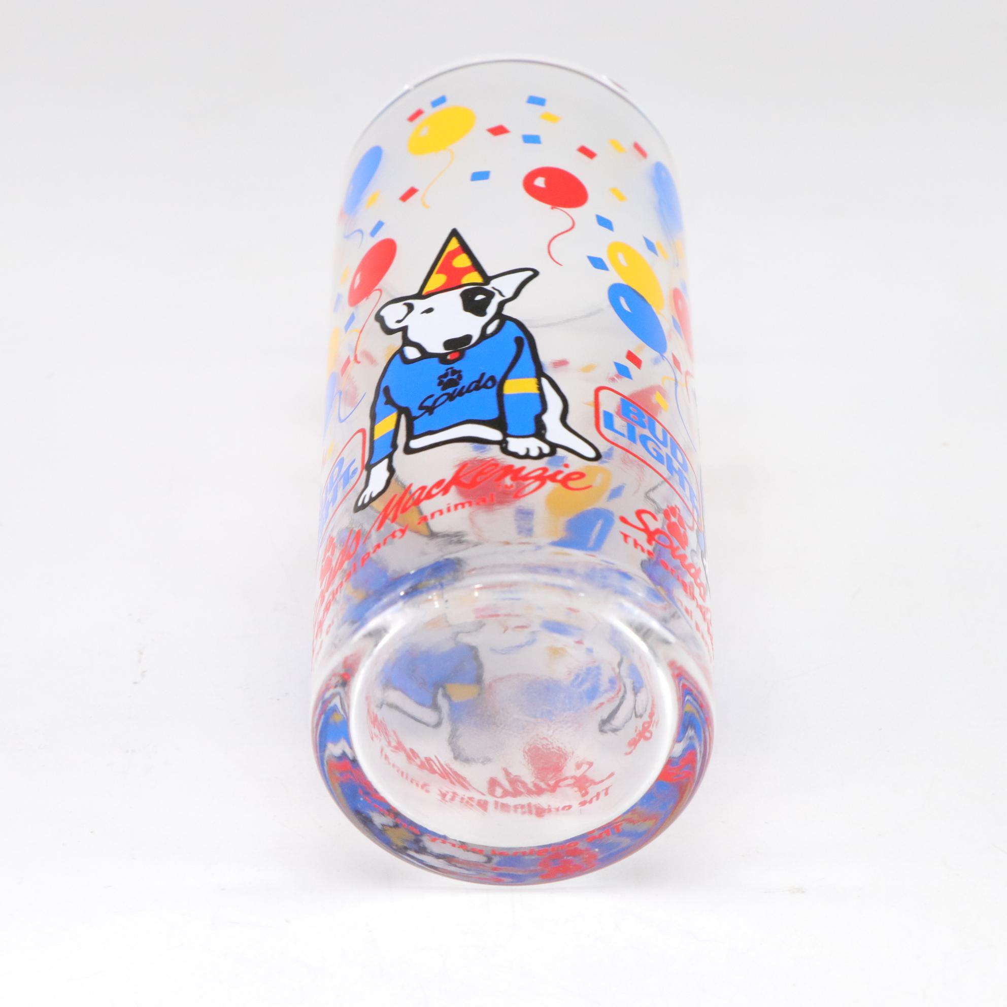 Bud Light "Spuds McKenzie" and Budweiser "Clydesdales" Glasses