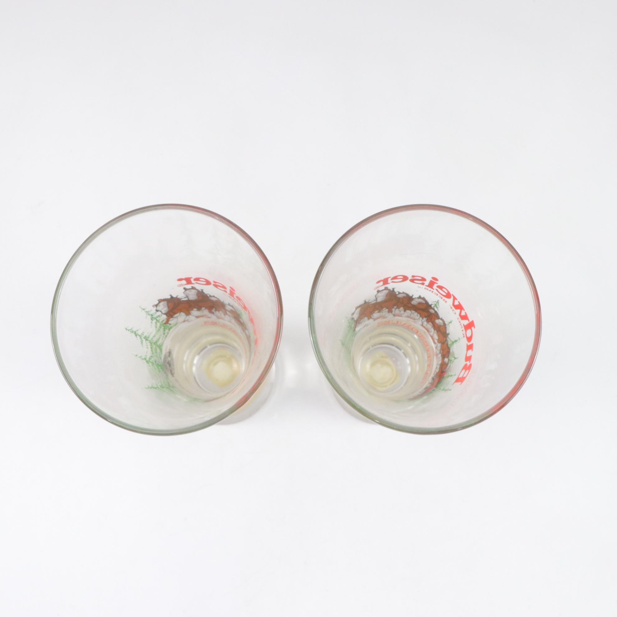 Bud Light "Spuds McKenzie" and Budweiser "Clydesdales" Glasses