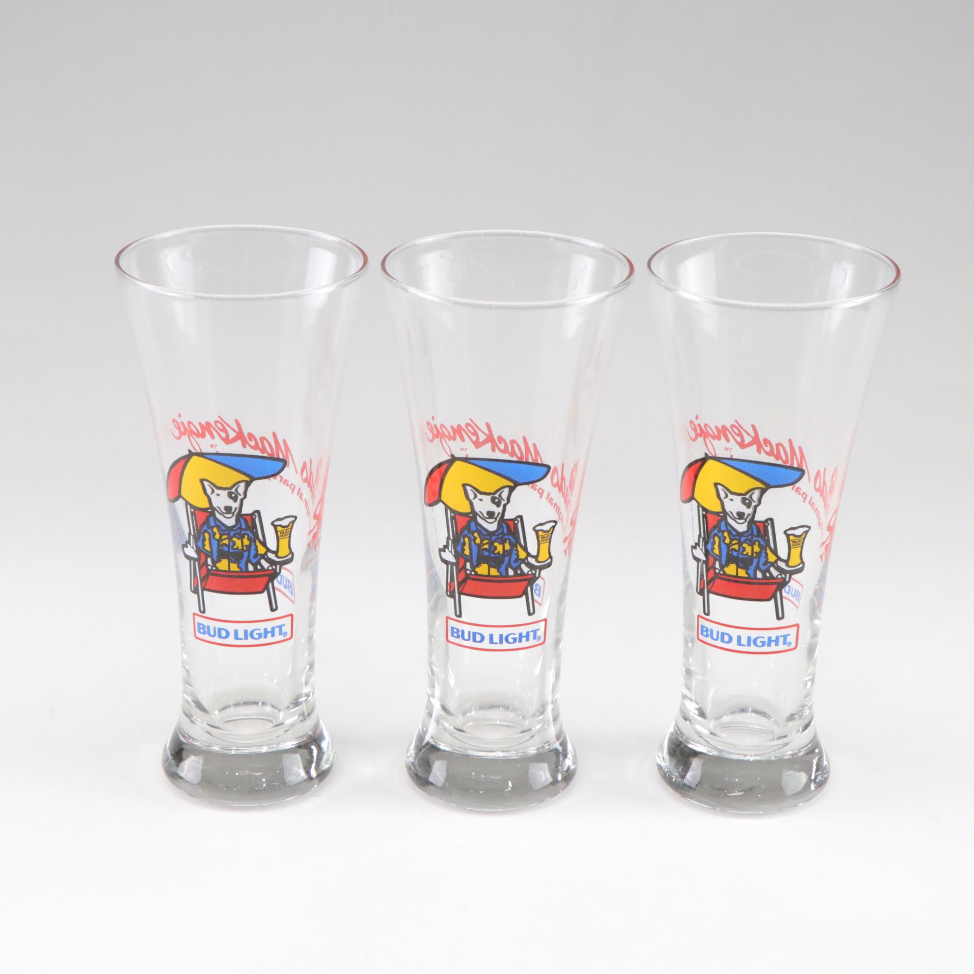 Bud Light "Spuds McKenzie" and Budweiser "Clydesdales" Glasses
