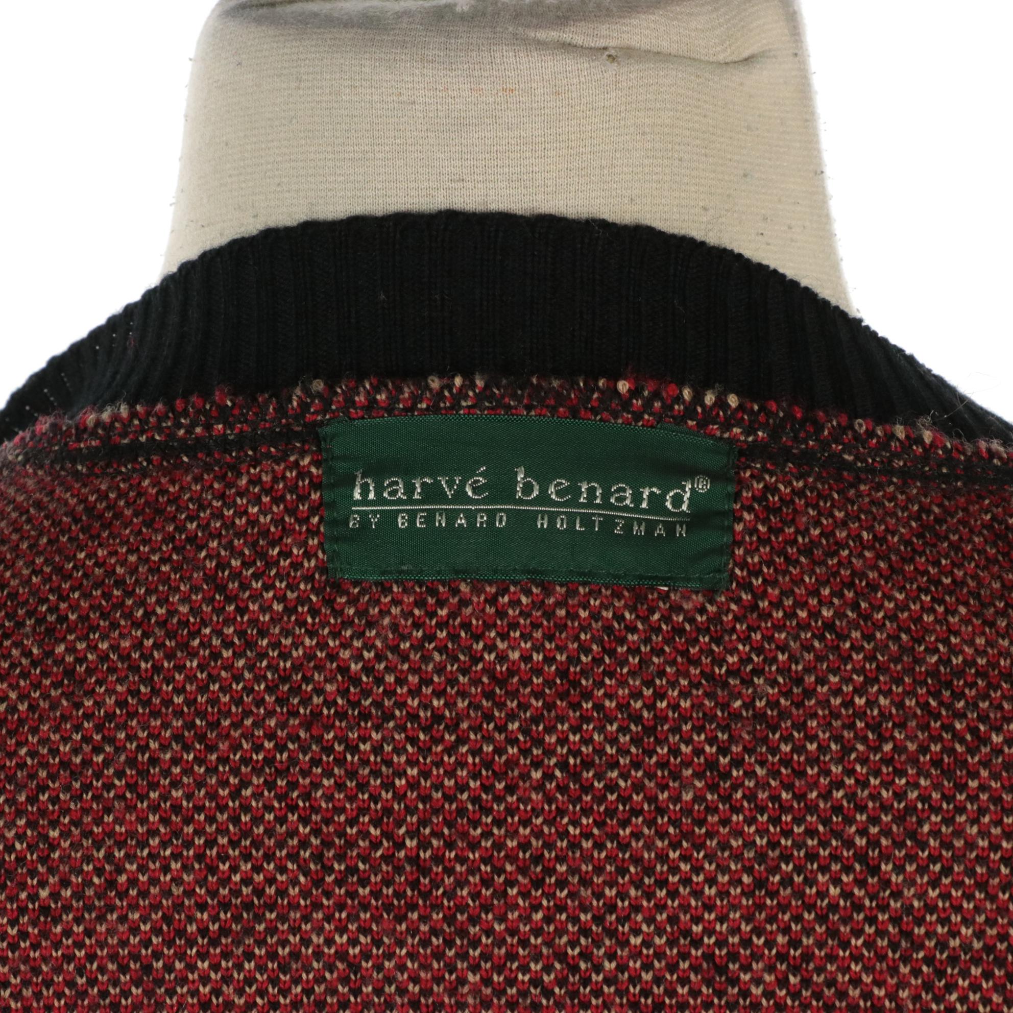 Harvé Benard Embellished Knit Cardigan/Sweater Vest Set, 1980s