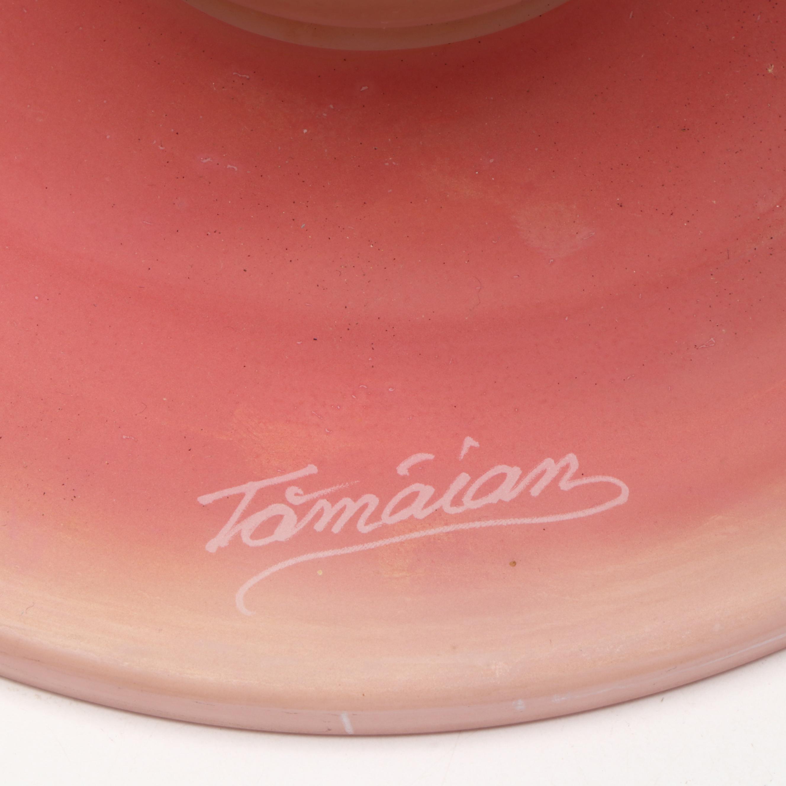 Ion Tamaian Blown Art Glass Female Figure Bud Vase