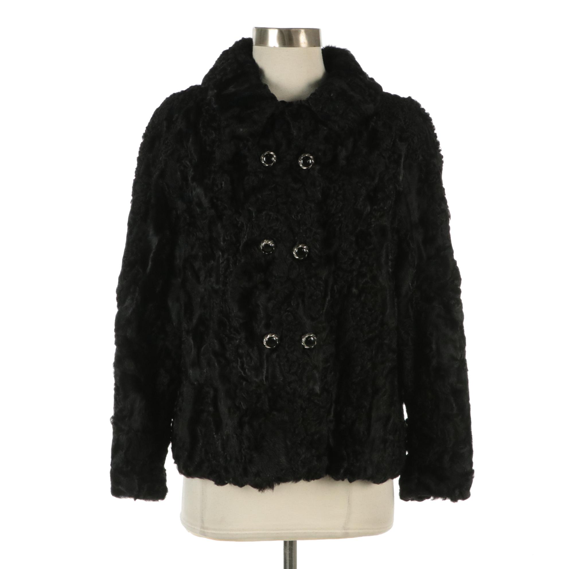 Black Broadtail Lamb Fur Jacket