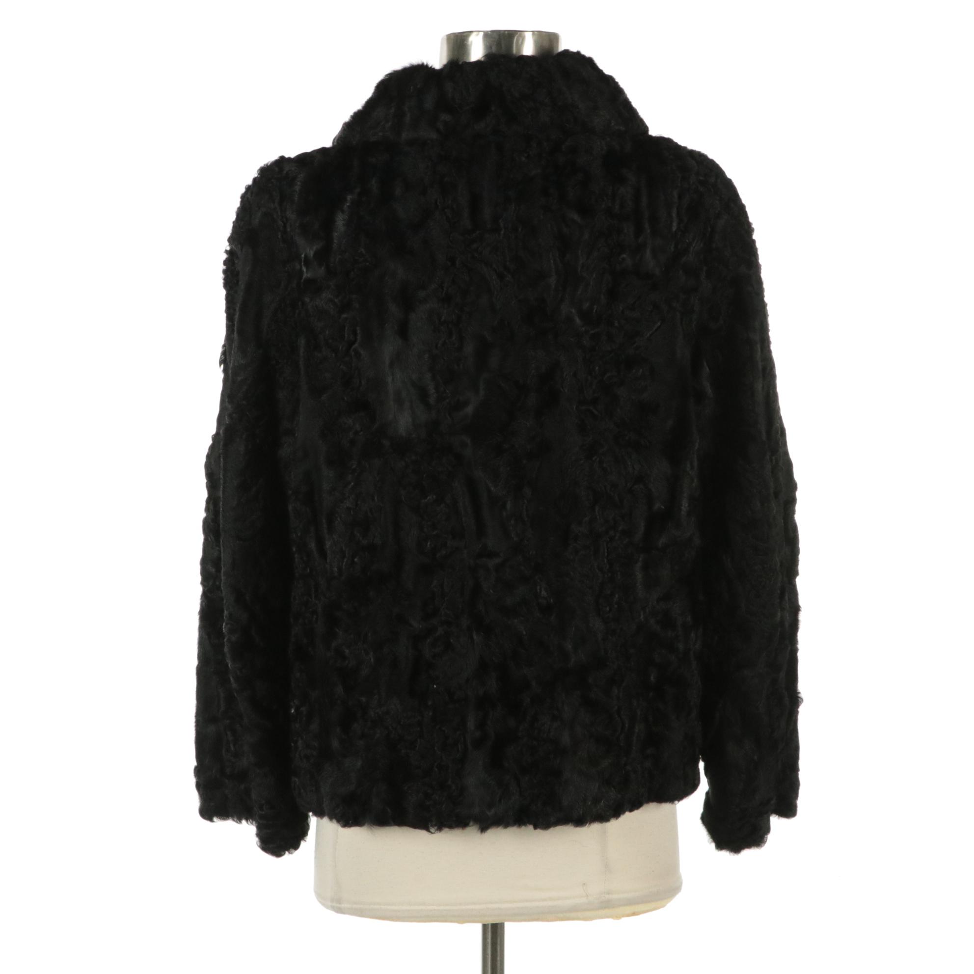 Black Broadtail Lamb Fur Jacket