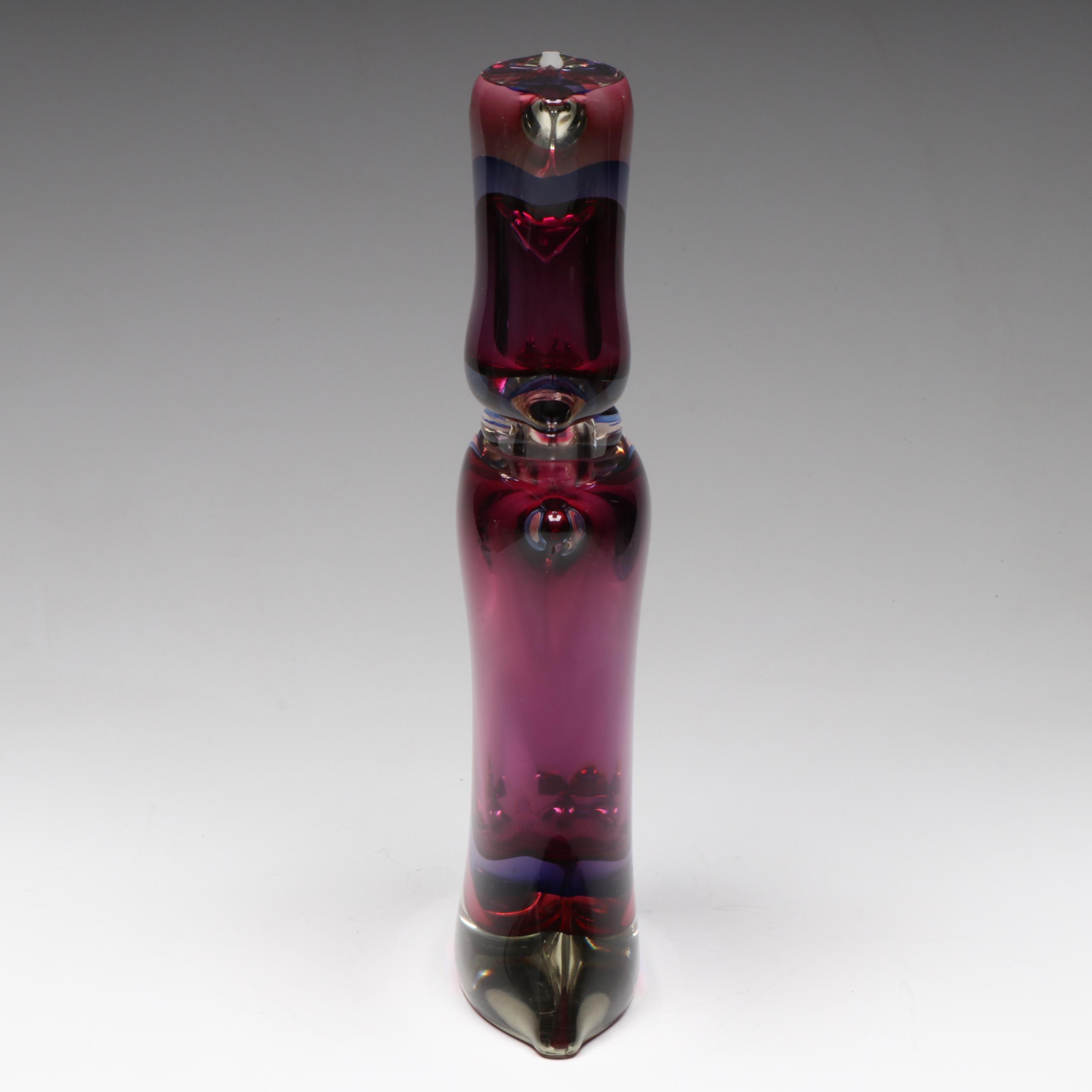 Murano Artist Signed Sommerso Perfume Flask, Manner of Onesto