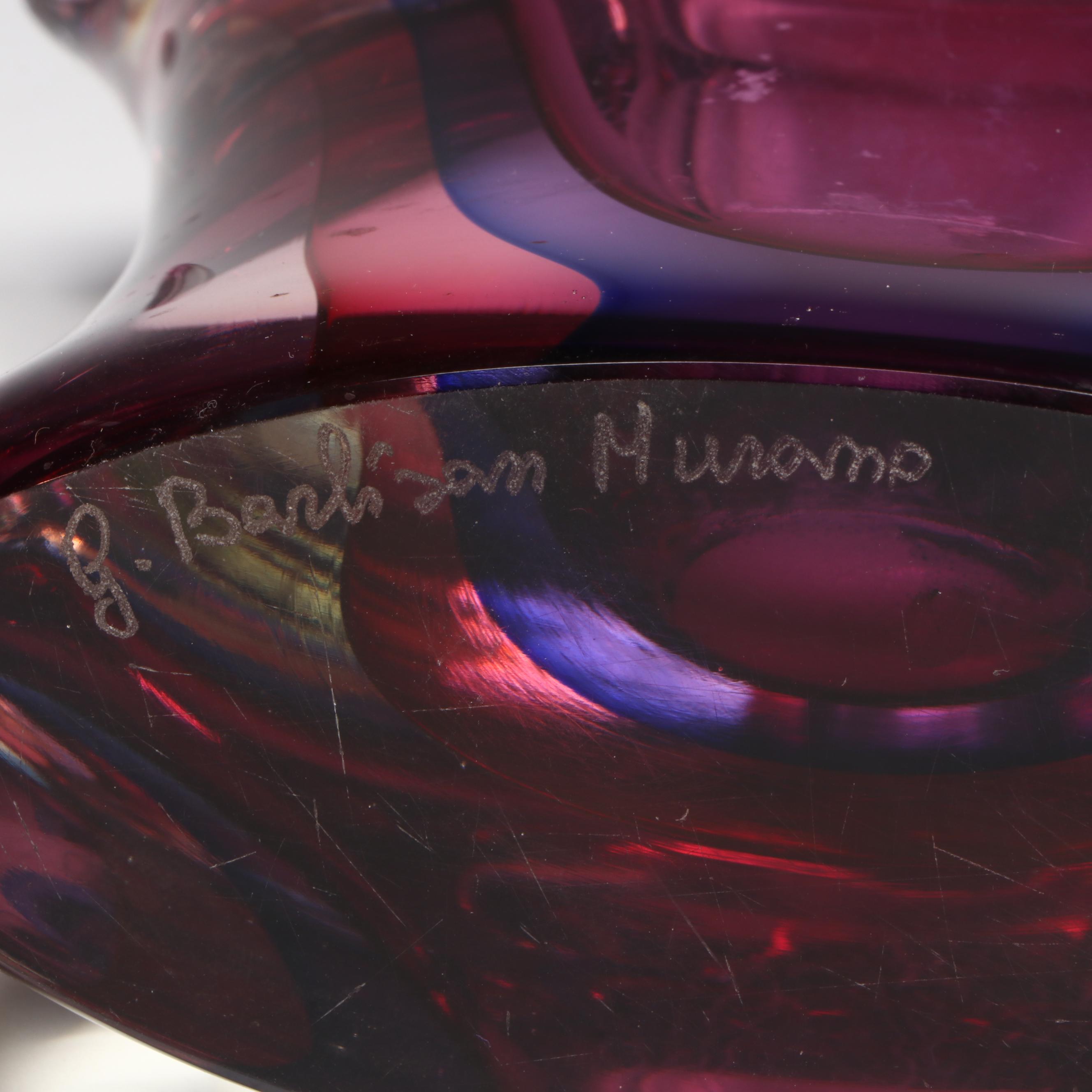 Murano Artist Signed Sommerso Perfume Flask, Manner of Onesto