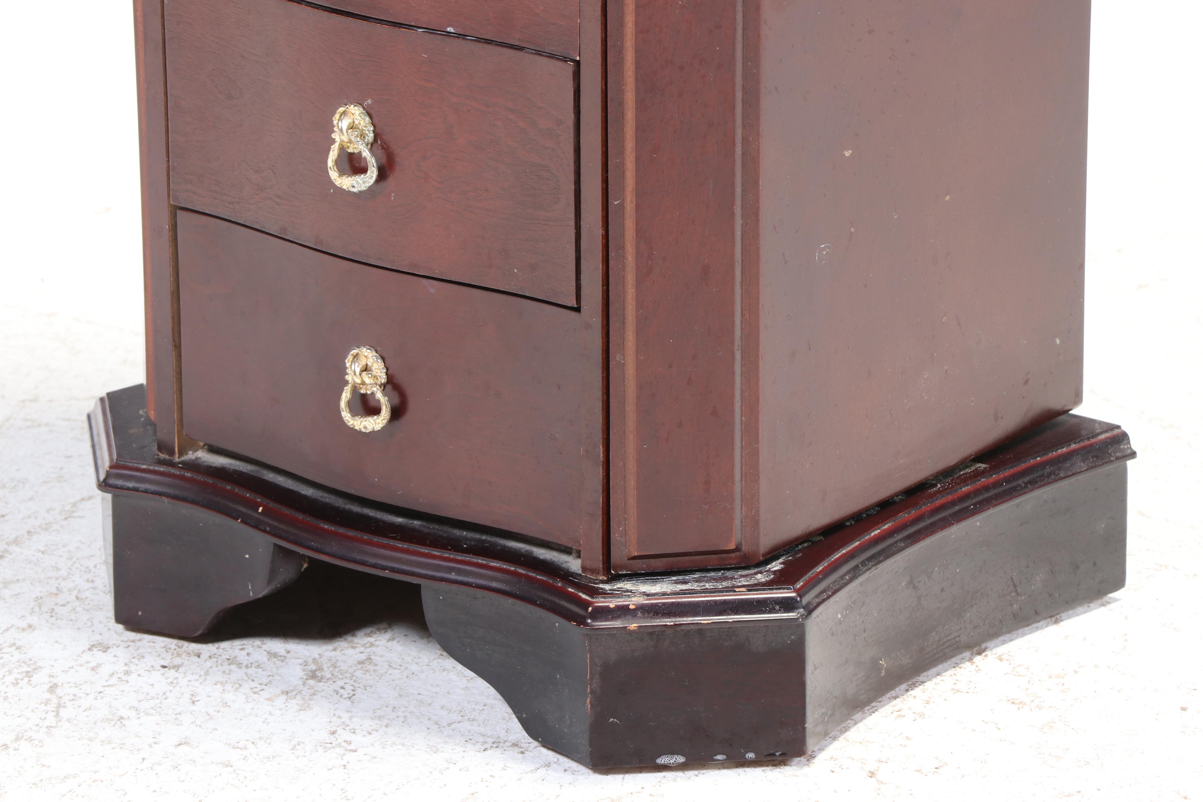 Federal Style Cherrywood-Stained Jewelry Armoire