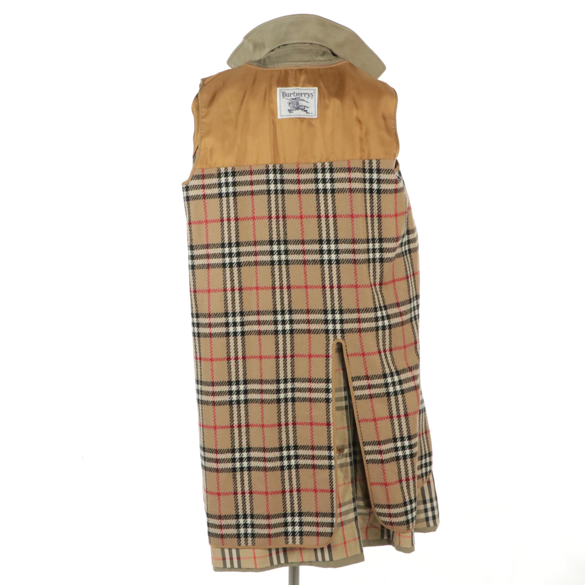 Burberrys Cotton Raincoat with Wool Liner, Made in Japan