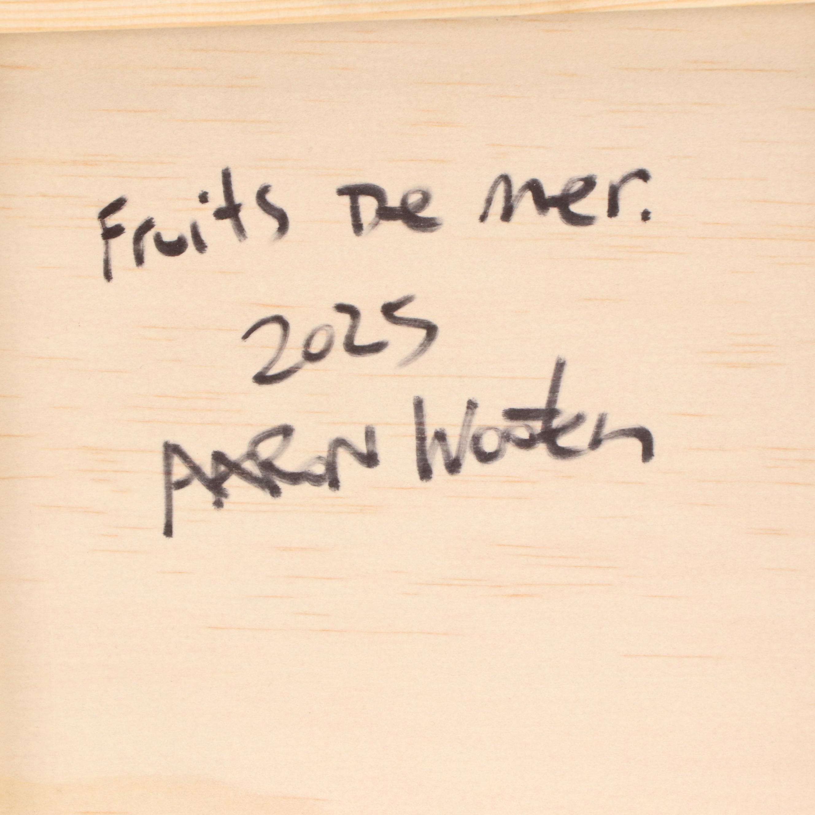 Aaron Wooten Dimensional Stylized Seascape Acrylic Painting "Fruits De Mer" 2025