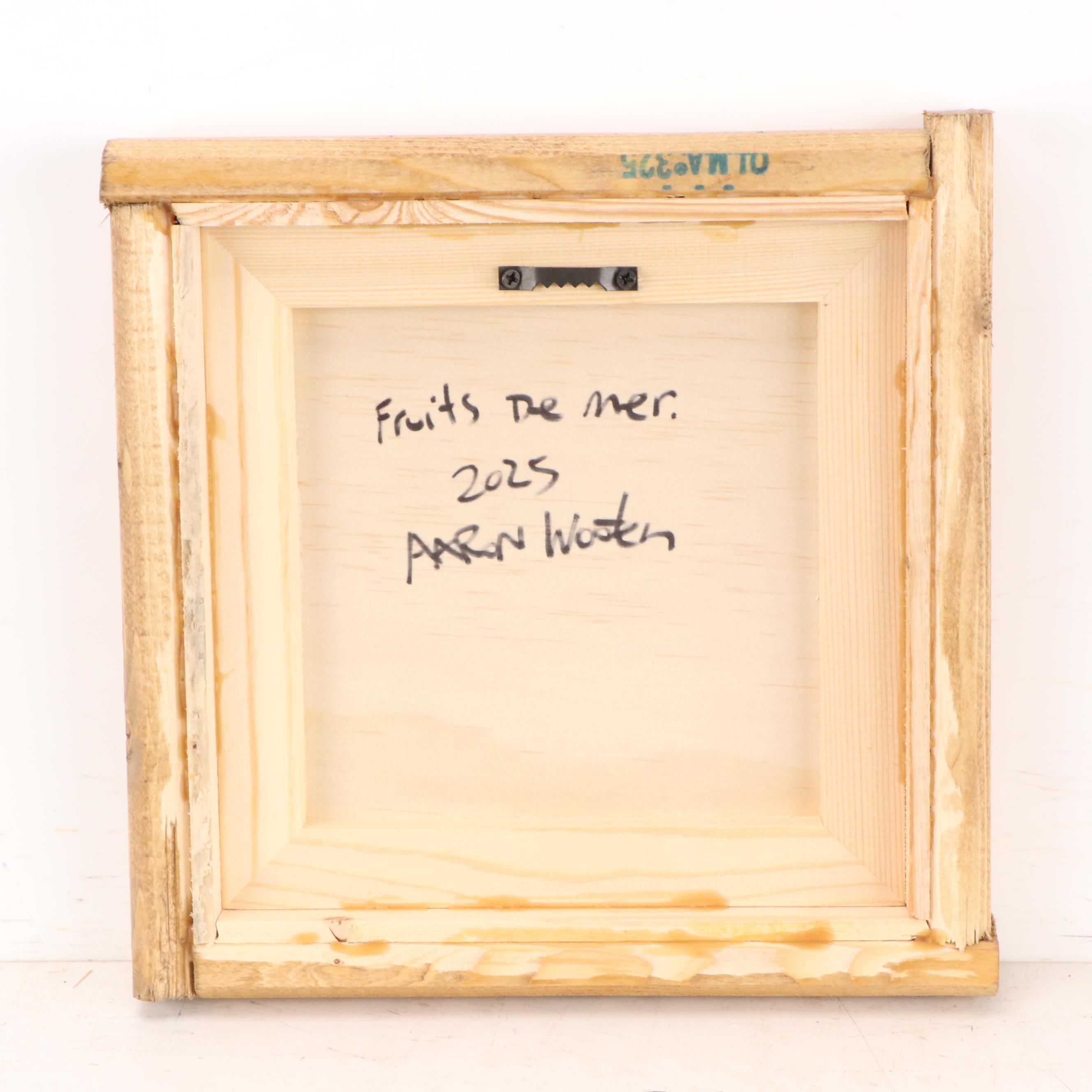 Aaron Wooten Dimensional Stylized Seascape Acrylic Painting "Fruits De Mer" 2025