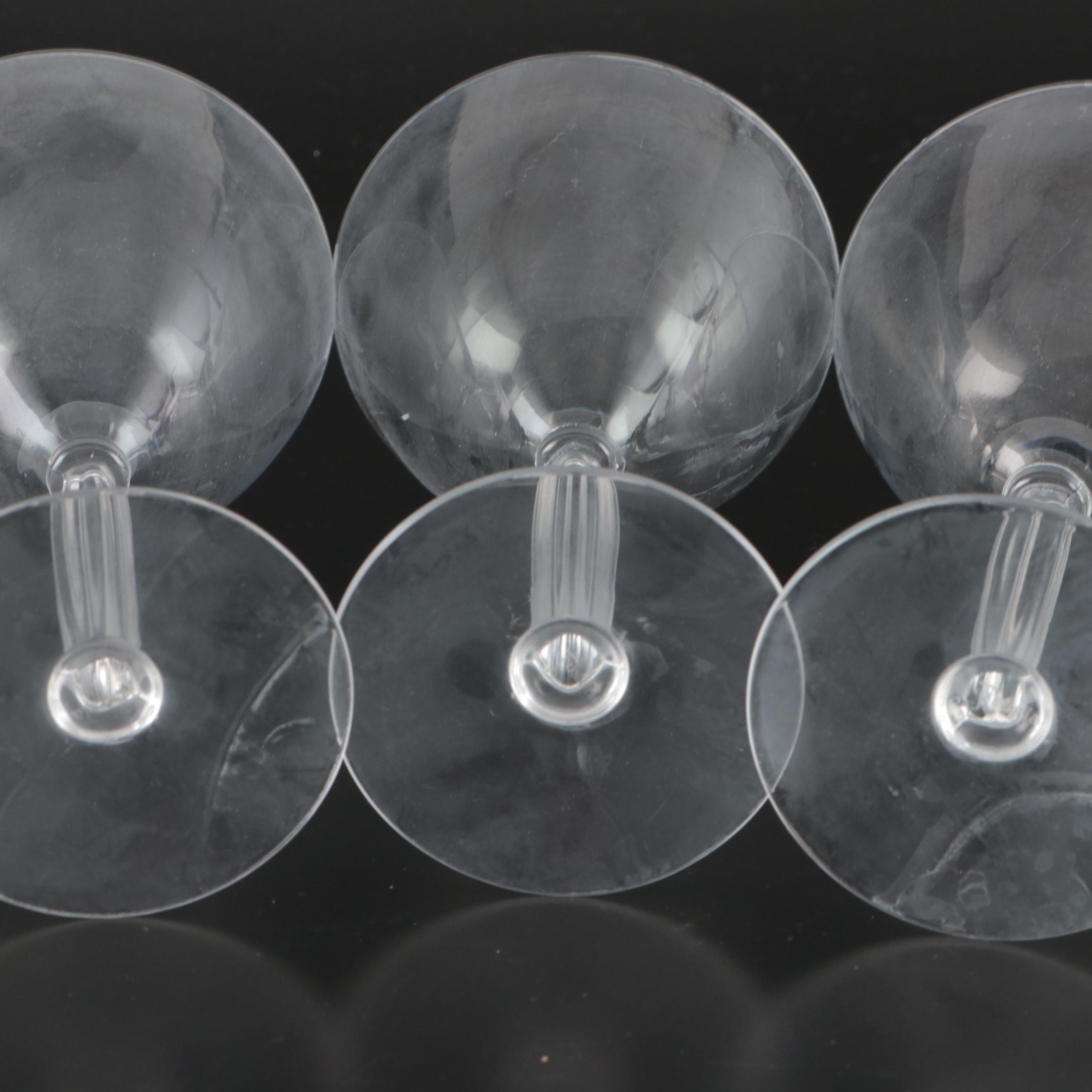 Fostoria "Patrician" Wine and Iced Glasses with Oxo Stainless Steel Ice Bucket