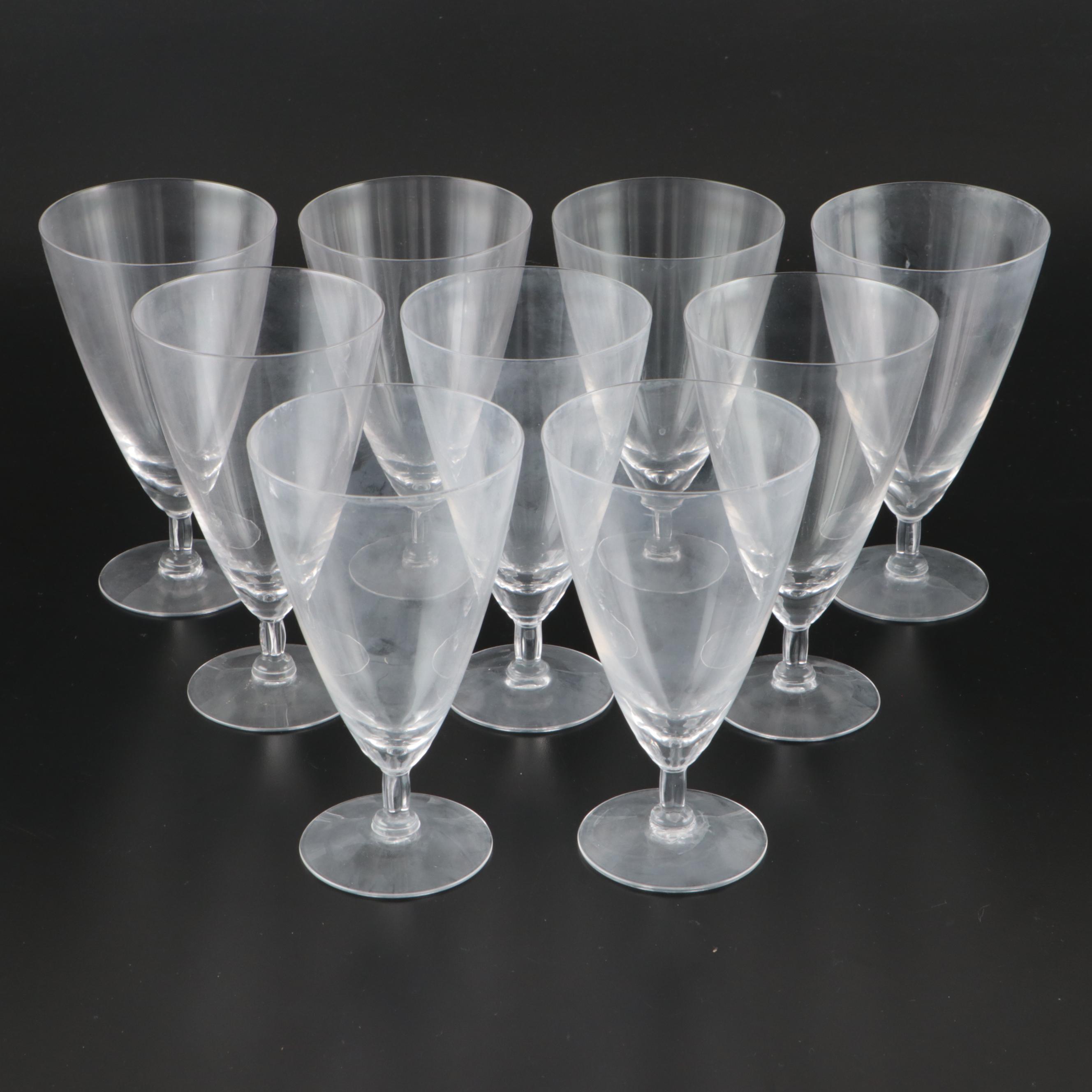 Fostoria "Patrician" Wine and Iced Glasses with Oxo Stainless Steel Ice Bucket