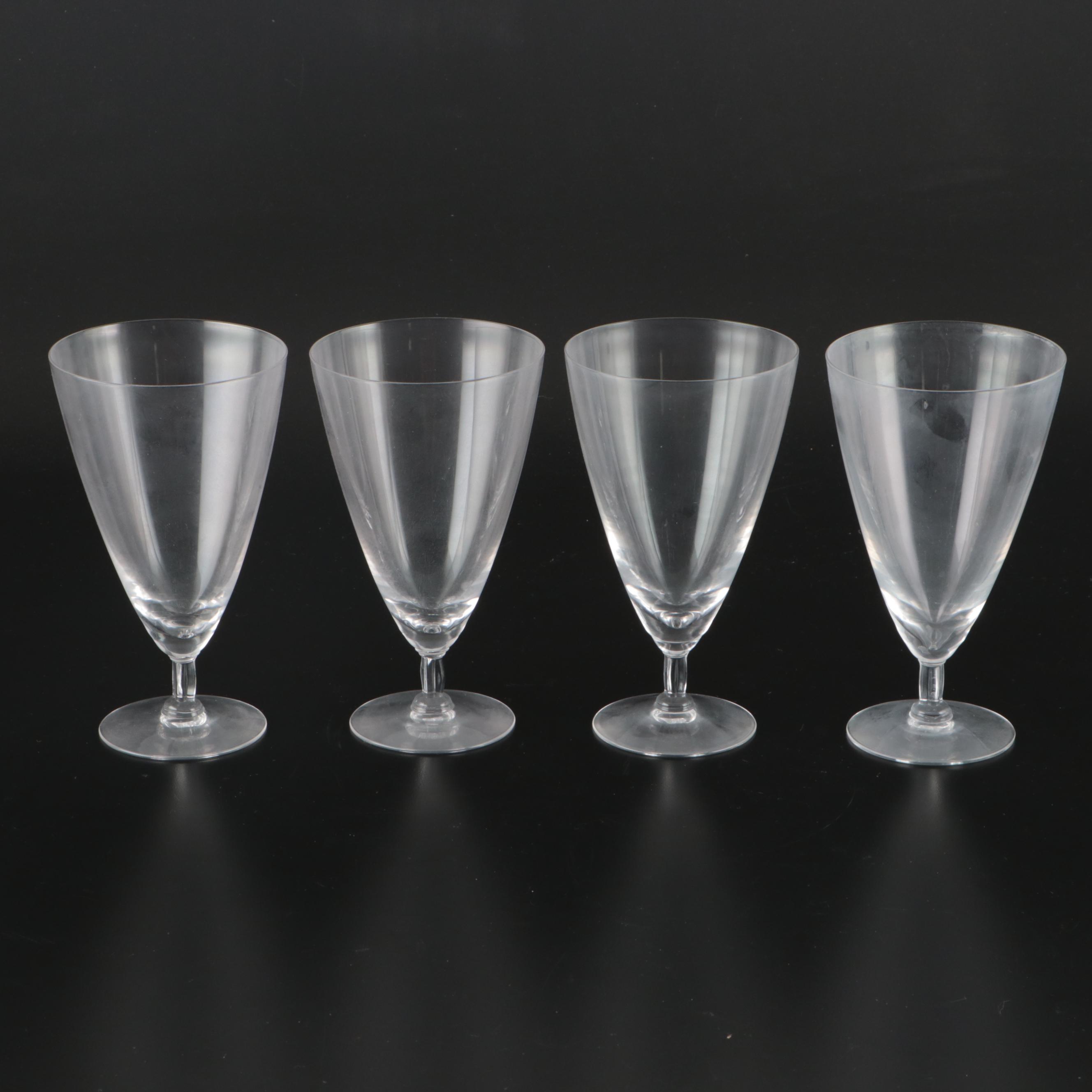 Fostoria "Patrician" Wine and Iced Glasses with Oxo Stainless Steel Ice Bucket