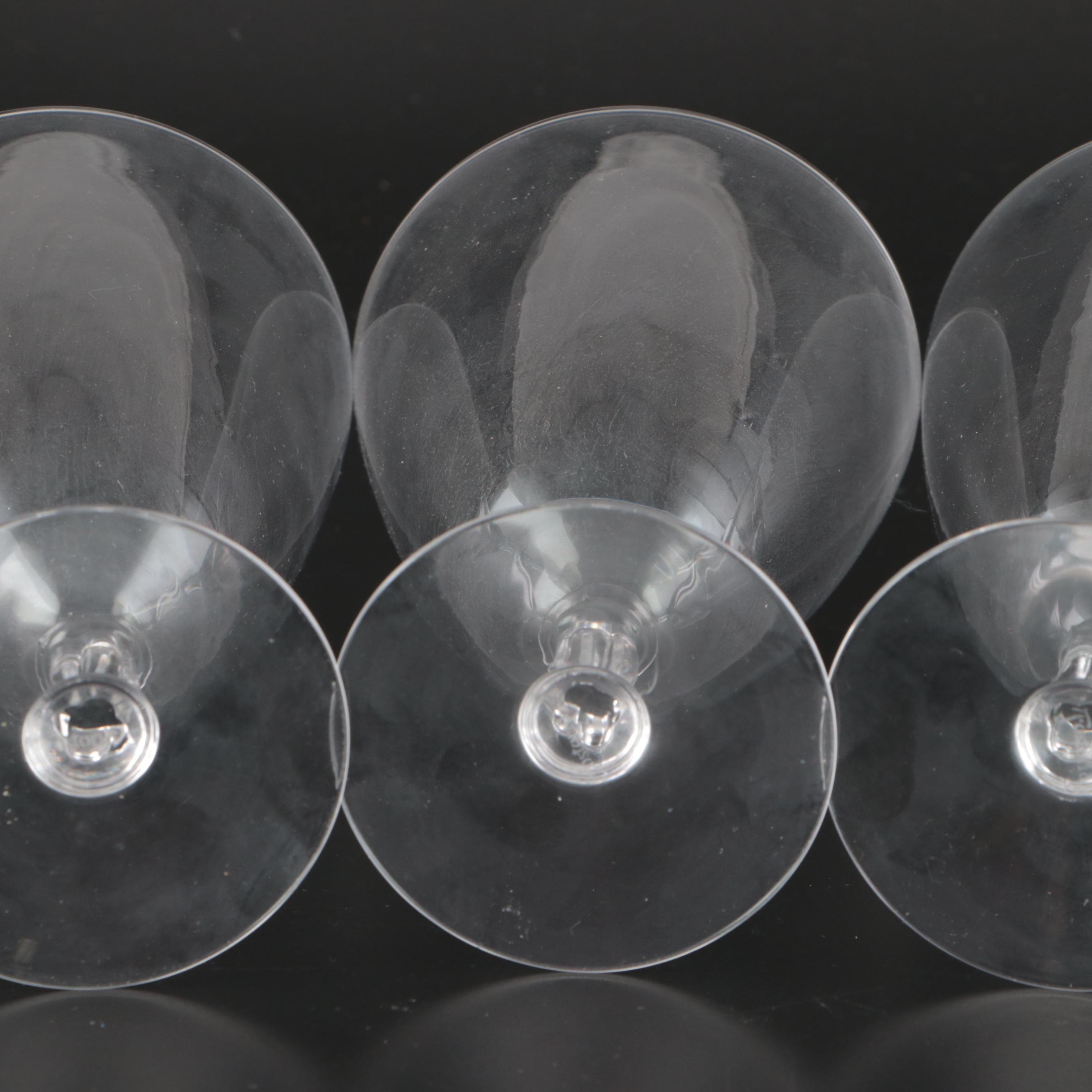 Fostoria "Patrician" Wine and Iced Glasses with Oxo Stainless Steel Ice Bucket