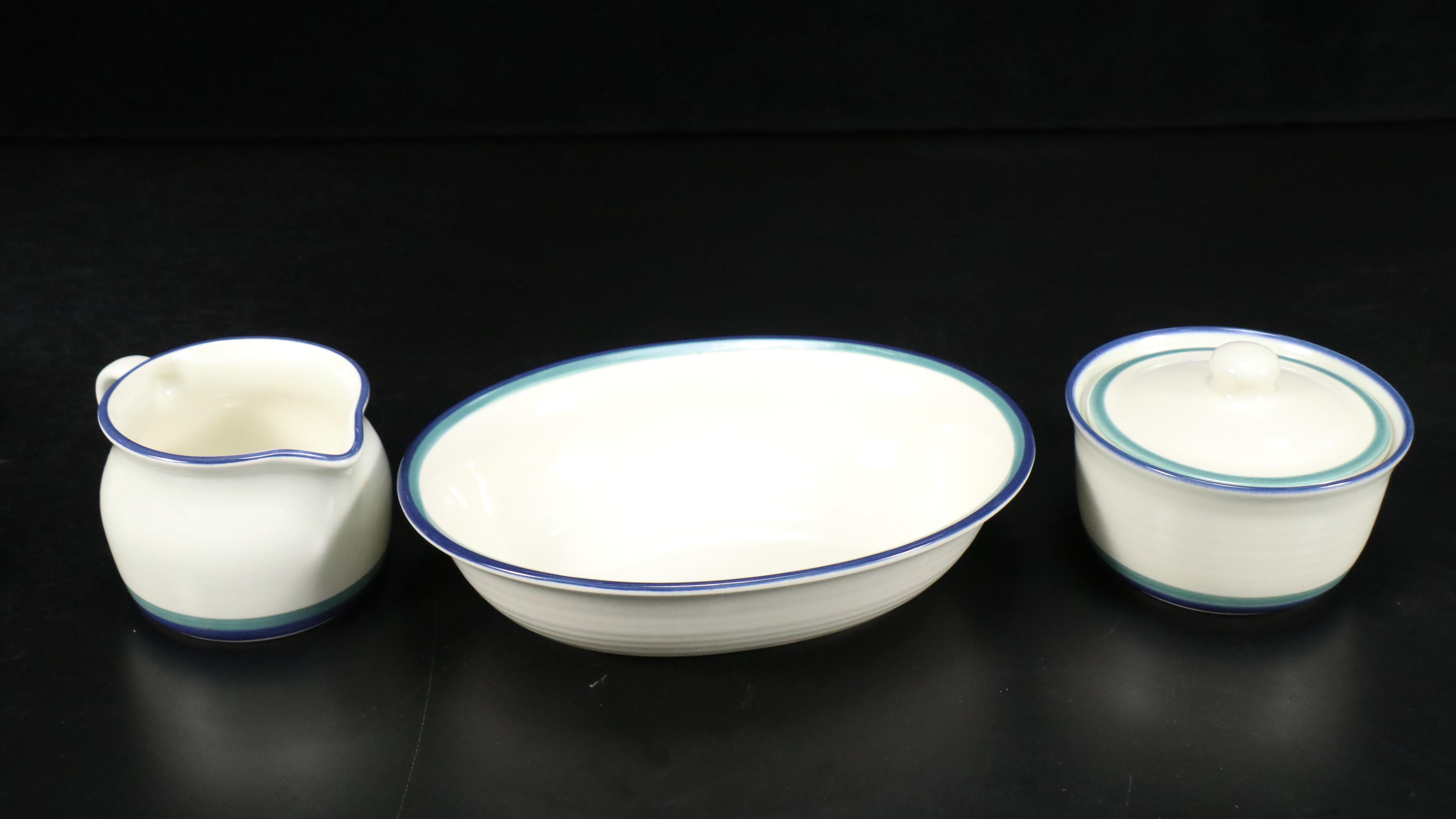 Pfaltzgraff "Ocean Breeze" Dinnerware with Glass Tumblers