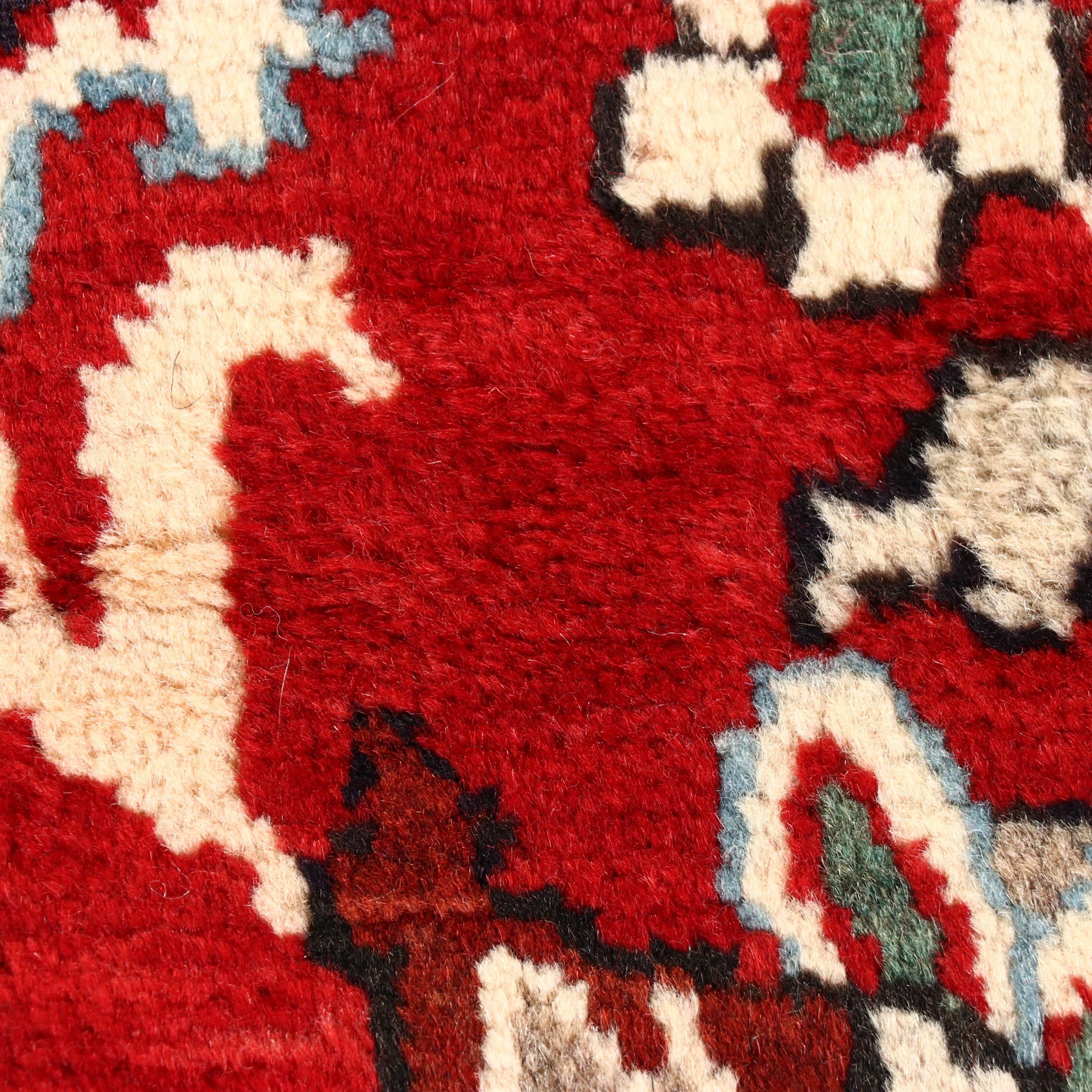 4'9 x 7'2 Hand-Knotted Persian Mashhad Area Rug