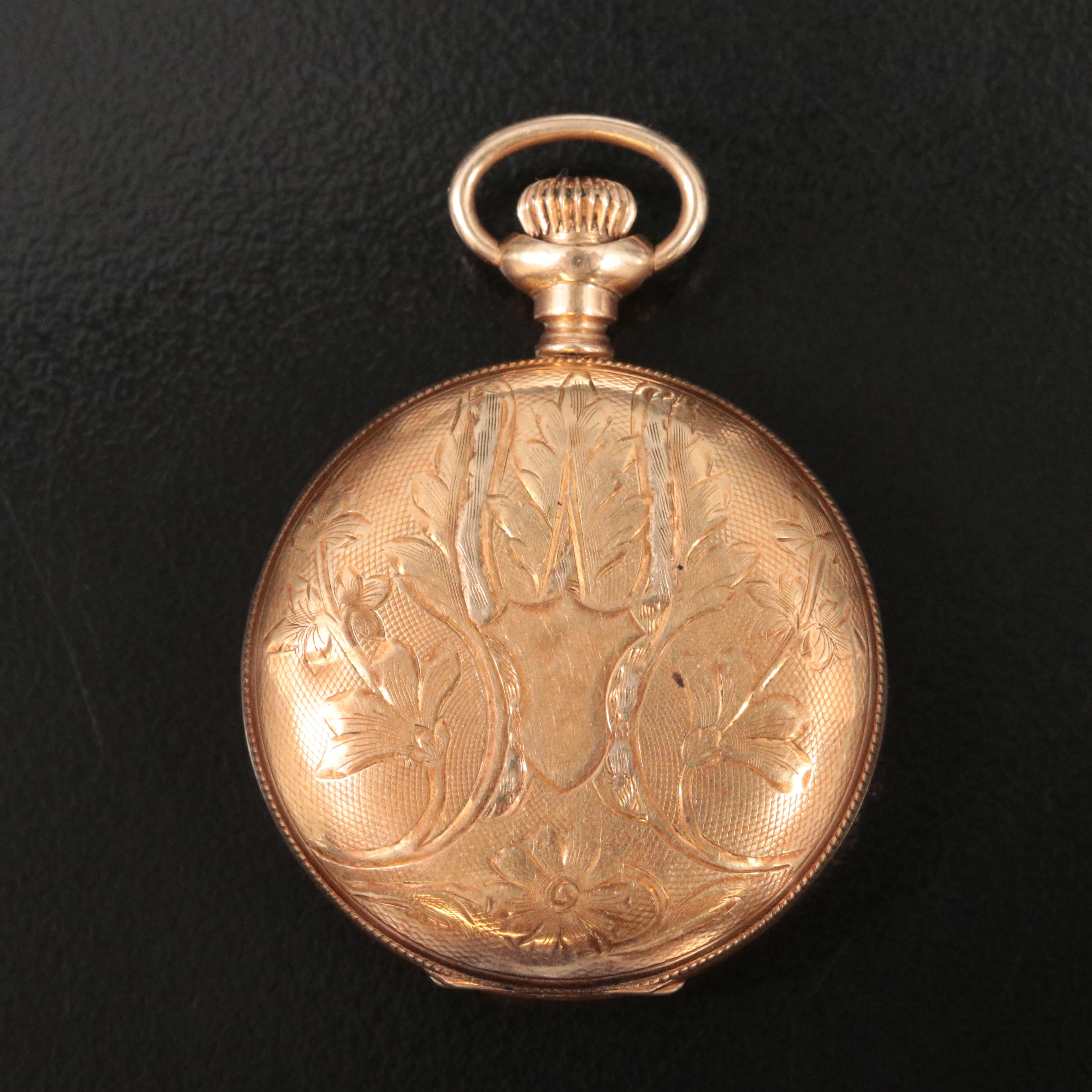 14K Waltham for J. Brüll & Son New York Pocket Watch