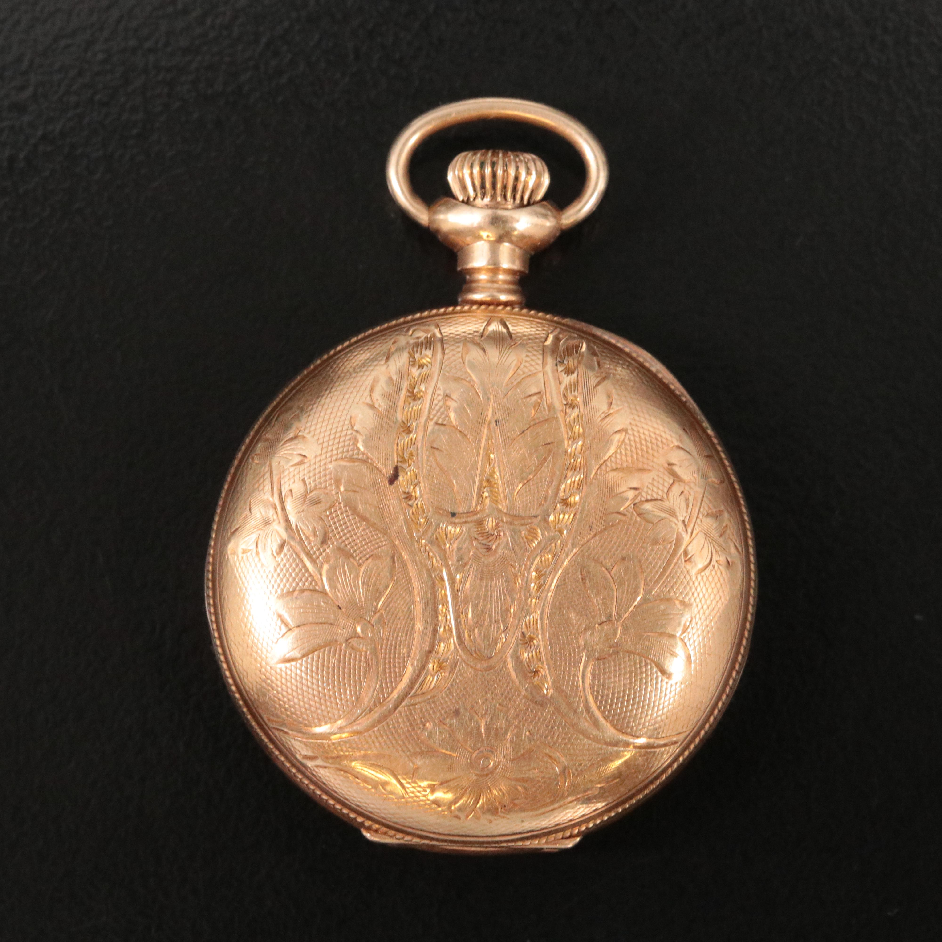14K Waltham for J. Brüll & Son New York Pocket Watch