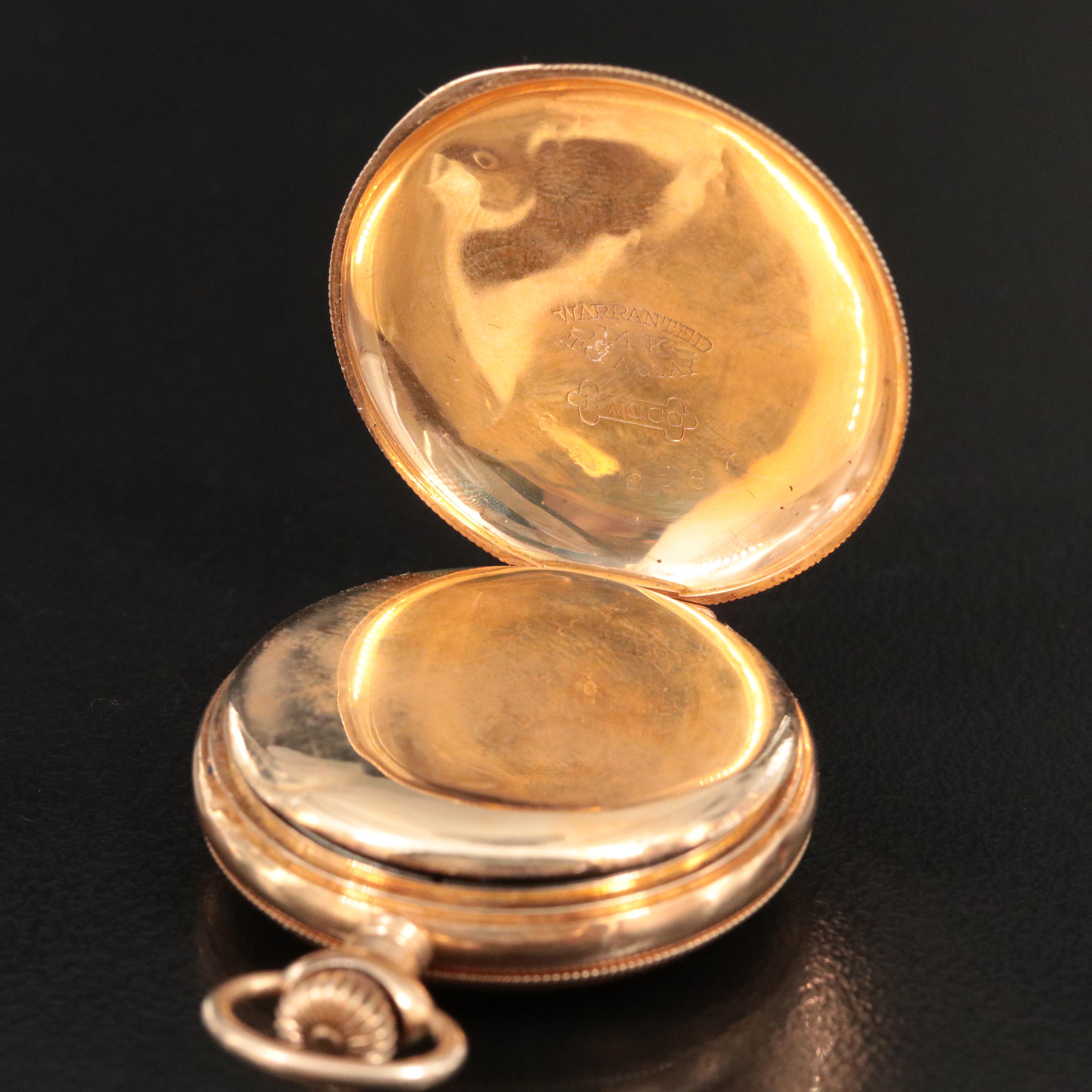 14K Waltham for J. Brüll & Son New York Pocket Watch