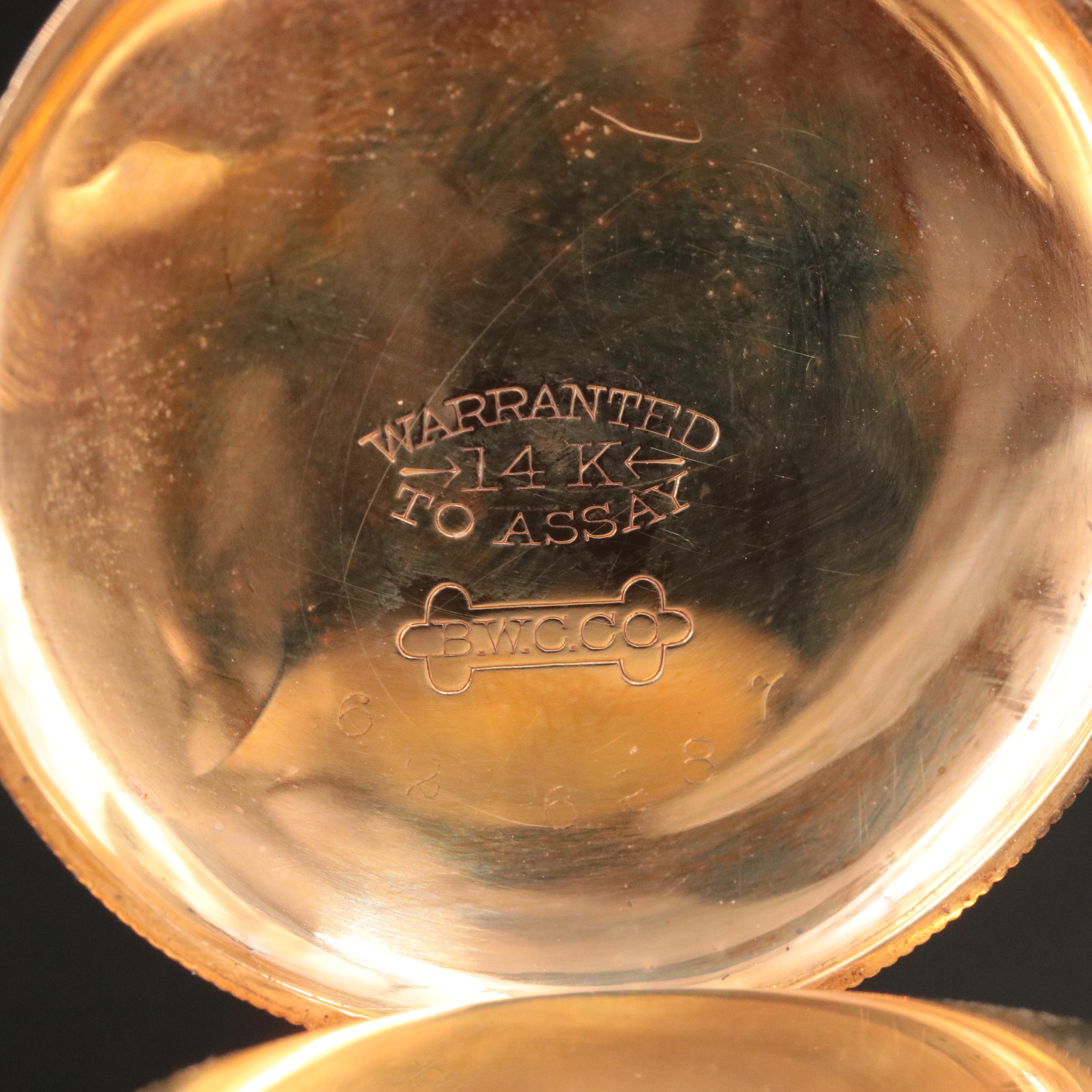 14K Waltham for J. Brüll & Son New York Pocket Watch