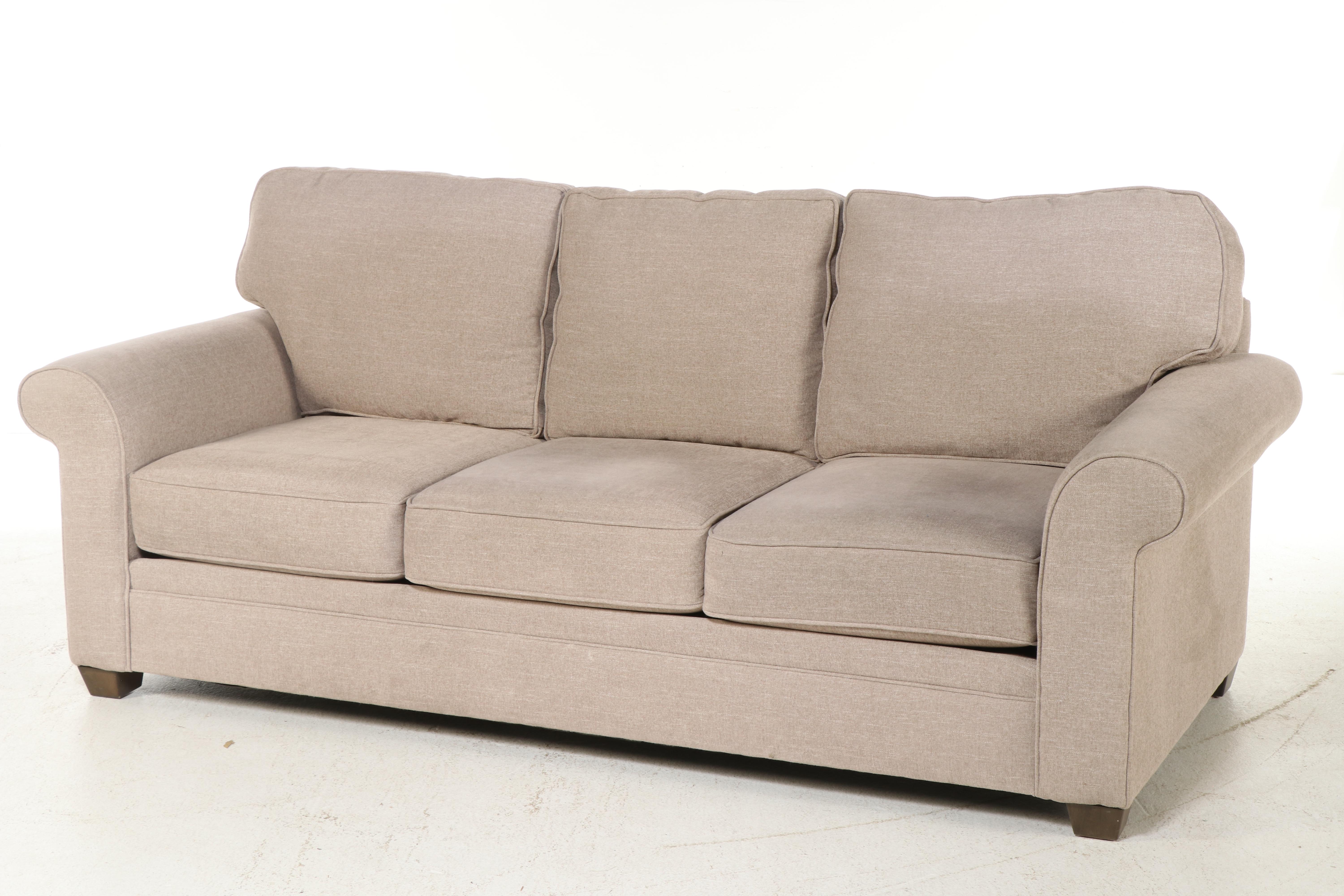 Haverty's "Sandy" Upholstered Roll-Arm Sofa