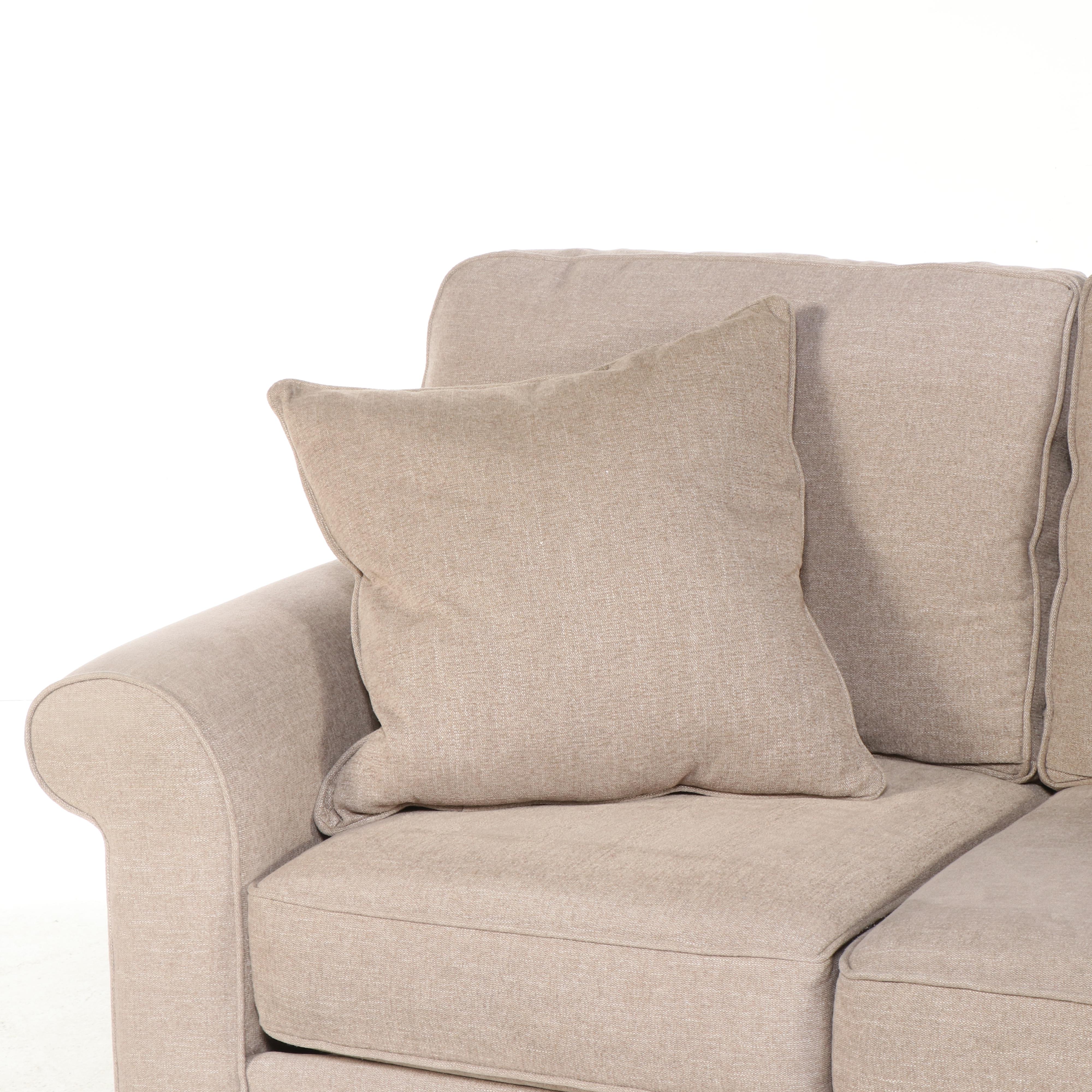 Haverty's "Sandy" Upholstered Roll-Arm Sofa